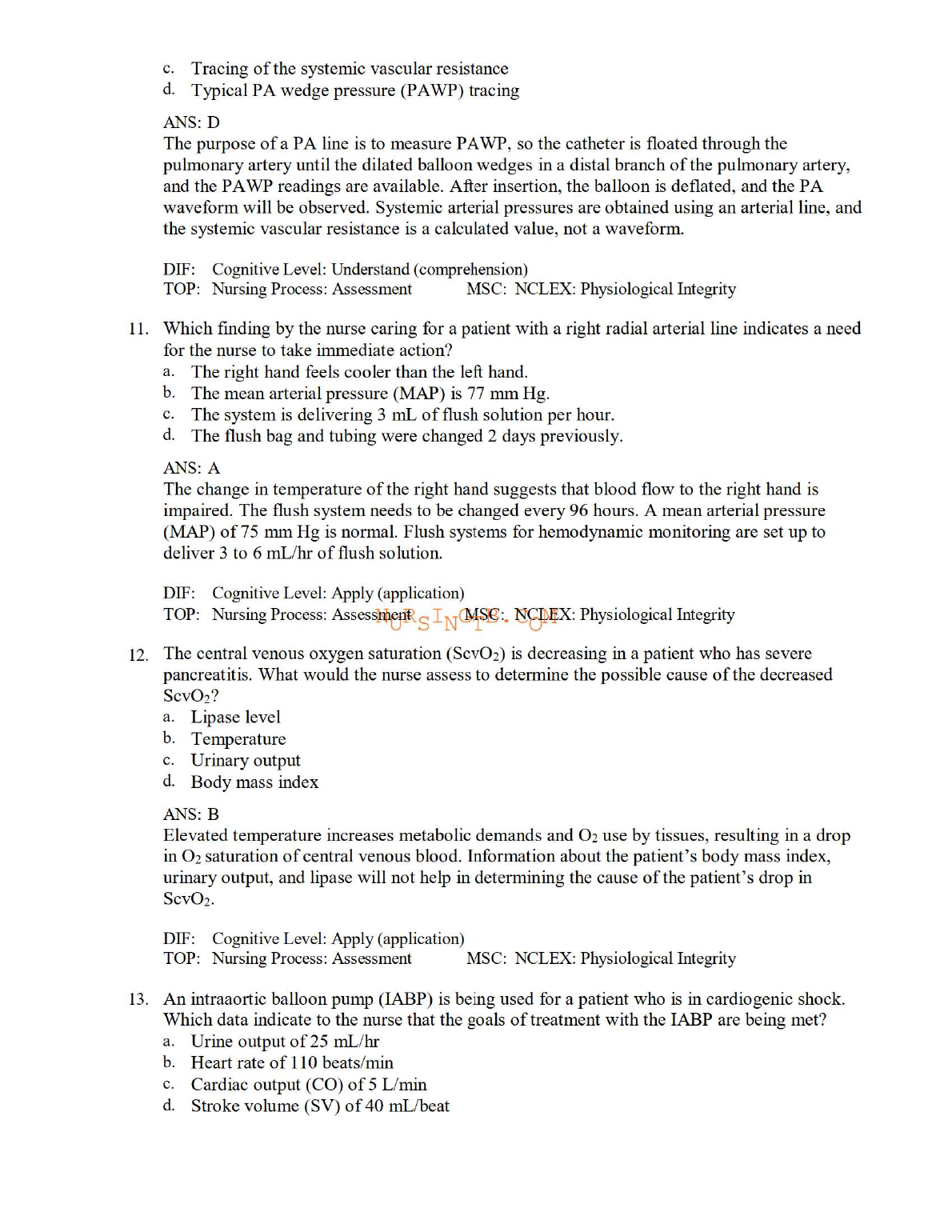 Critical Care Test Bank Nursing Ch 65 NCLEX Prep 2026/27 IMG-1