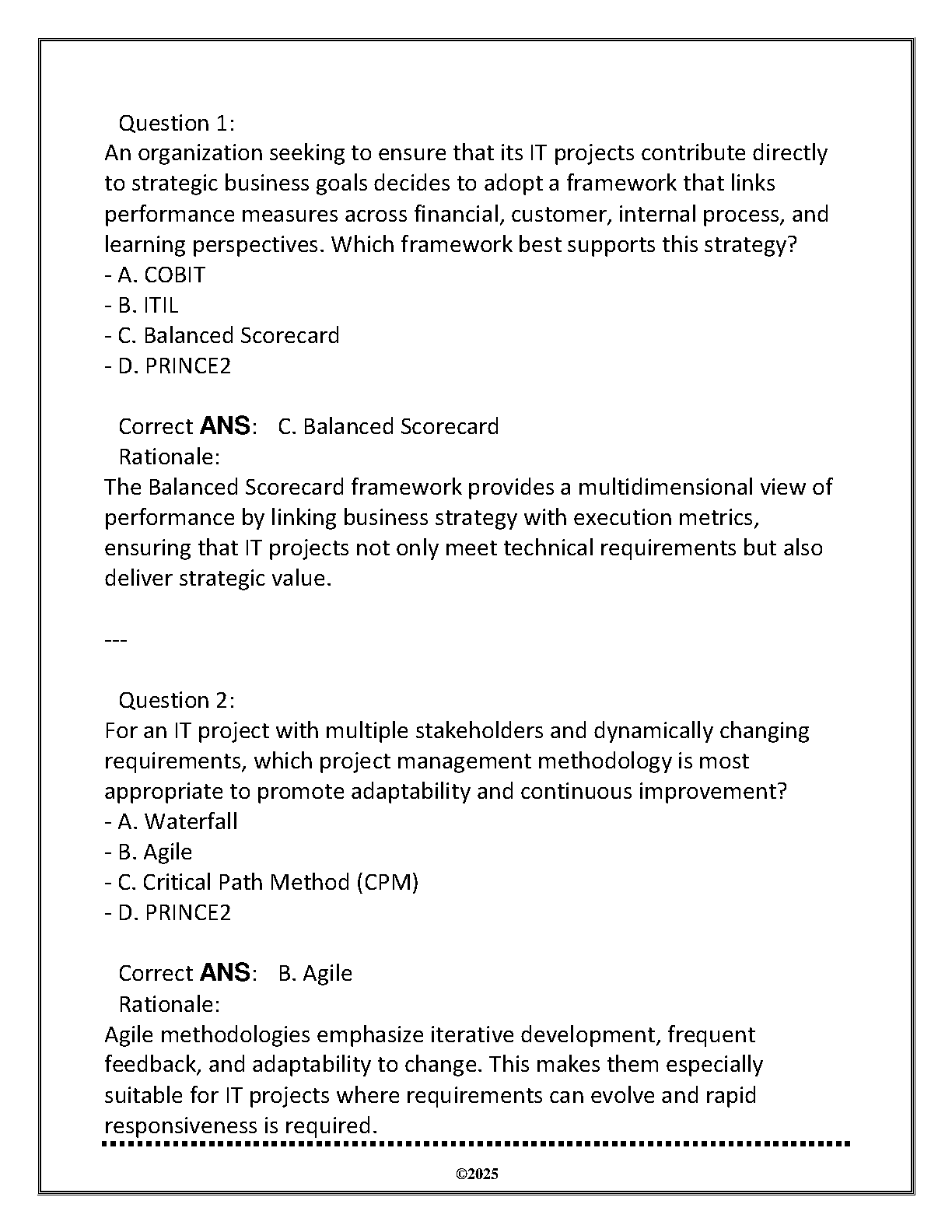 ITEC 2109 Project Mgmt Objective Assess Review WGU