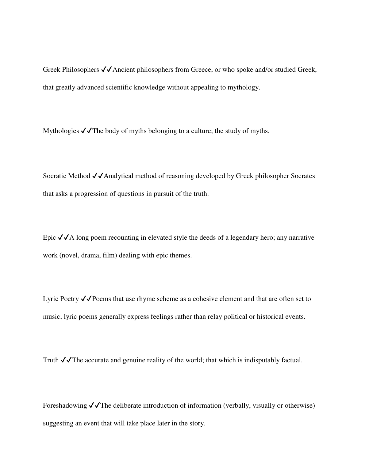 WGU C100 Objective Assessment Vocab Questions & Answers