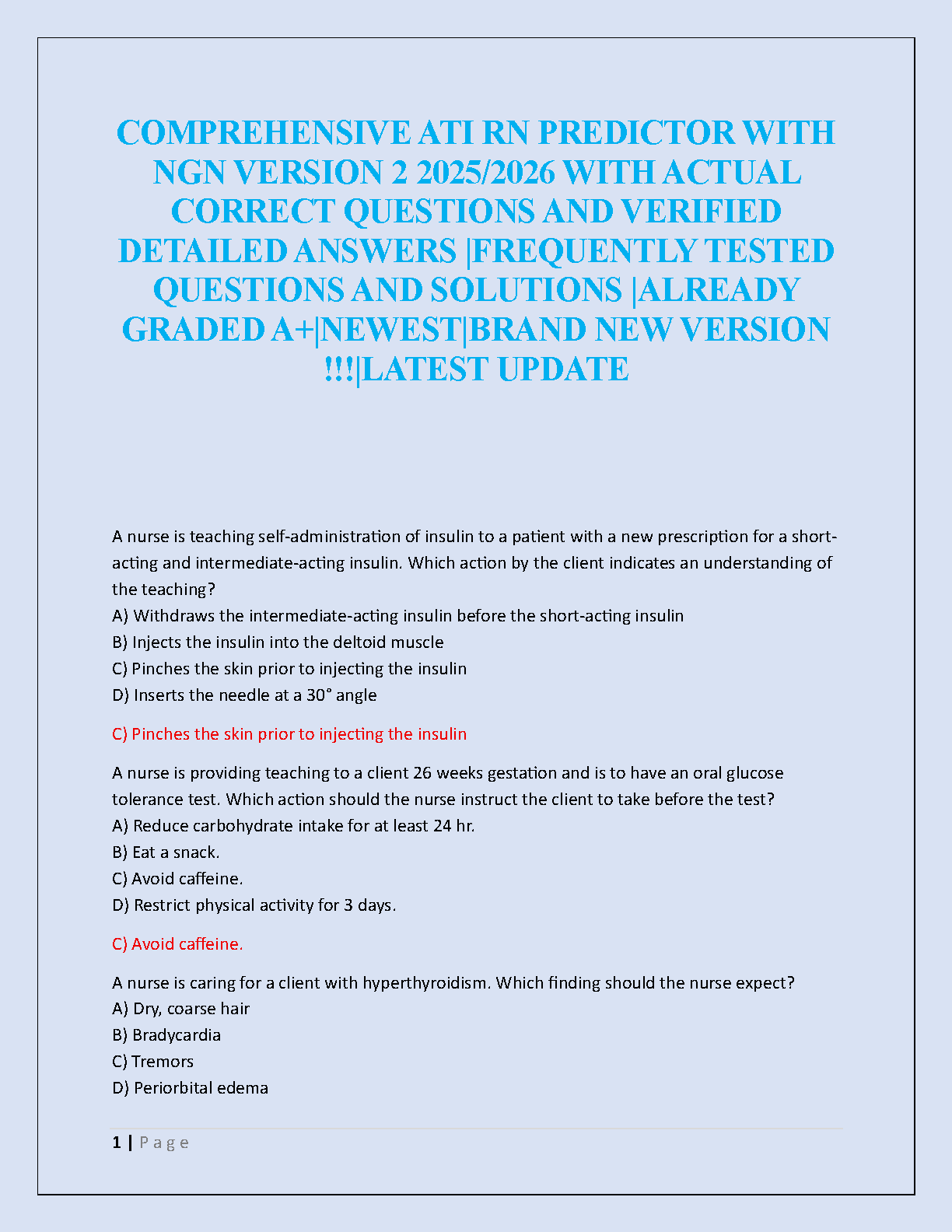 ATI RN Predictor NGN V2 2026/27 Study Guide IMG-1