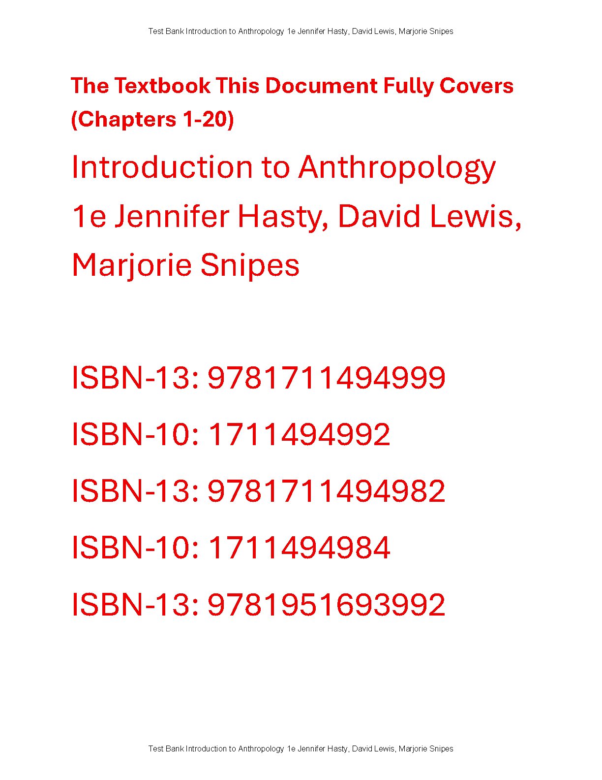 Anthropology Textbook Questions and Solutions Resource Guide