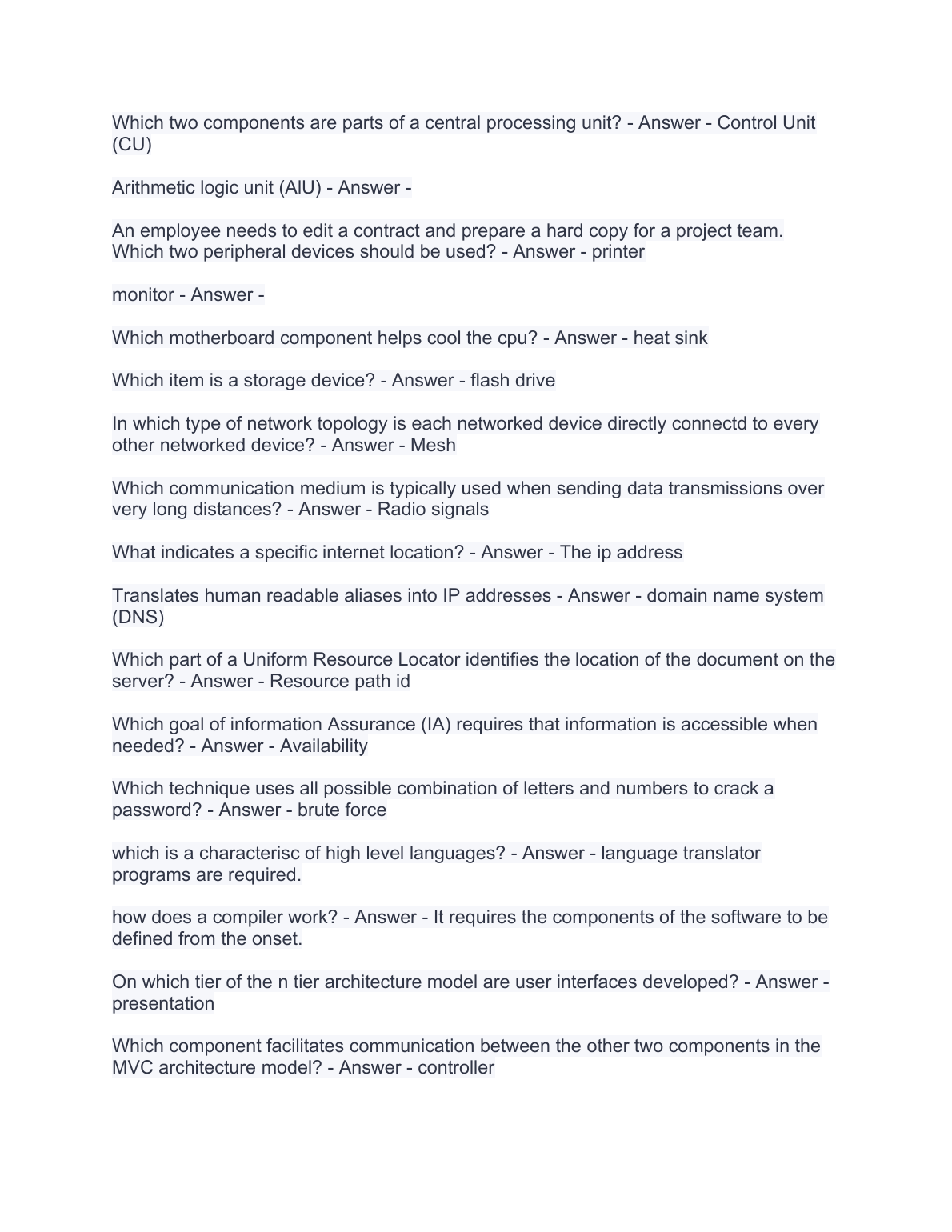 WGU C182 Final Exam Questions & Answers 2023 IT Study Set IMG-1