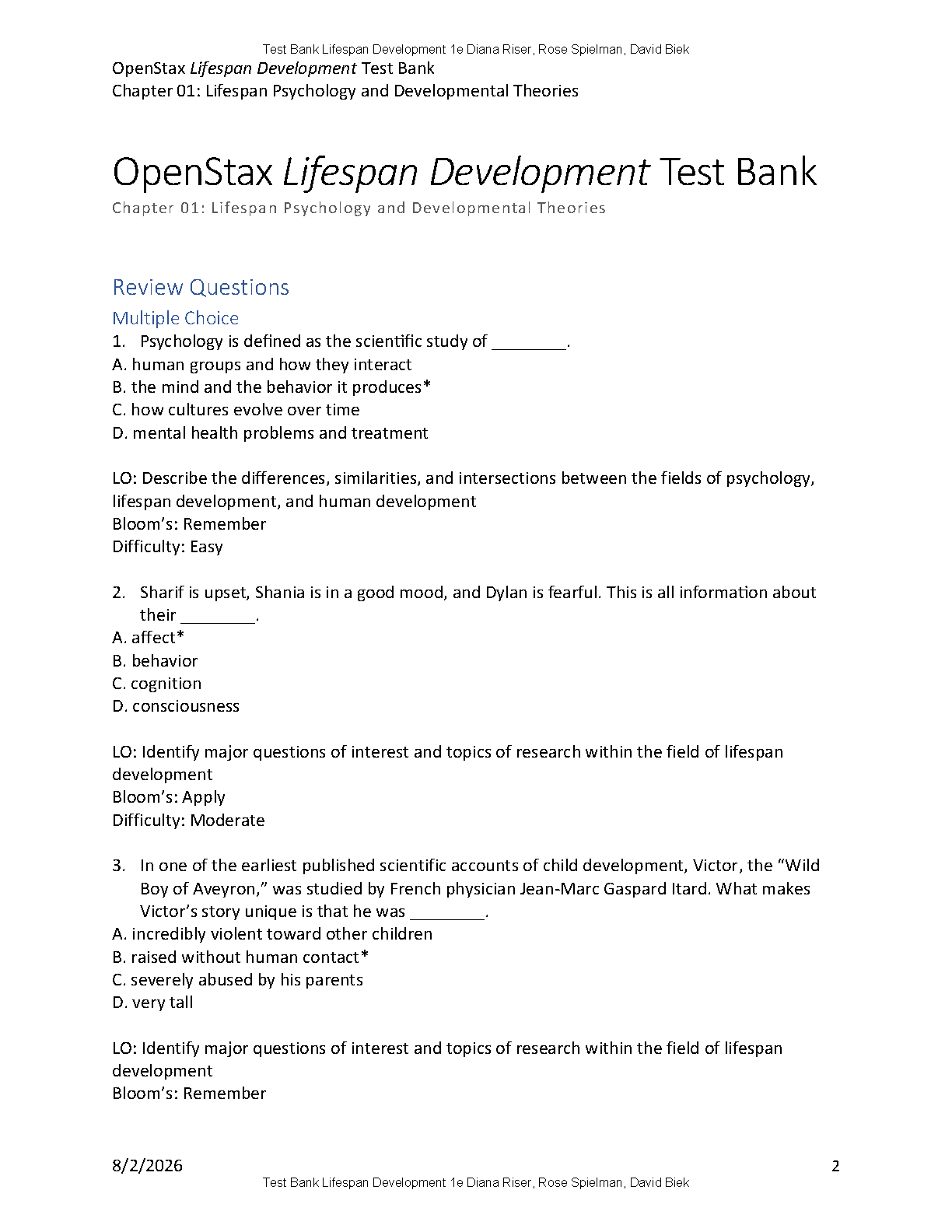 Lifespan Development Test Bank 1st Ed Verified Solutions All Ch IMG-3