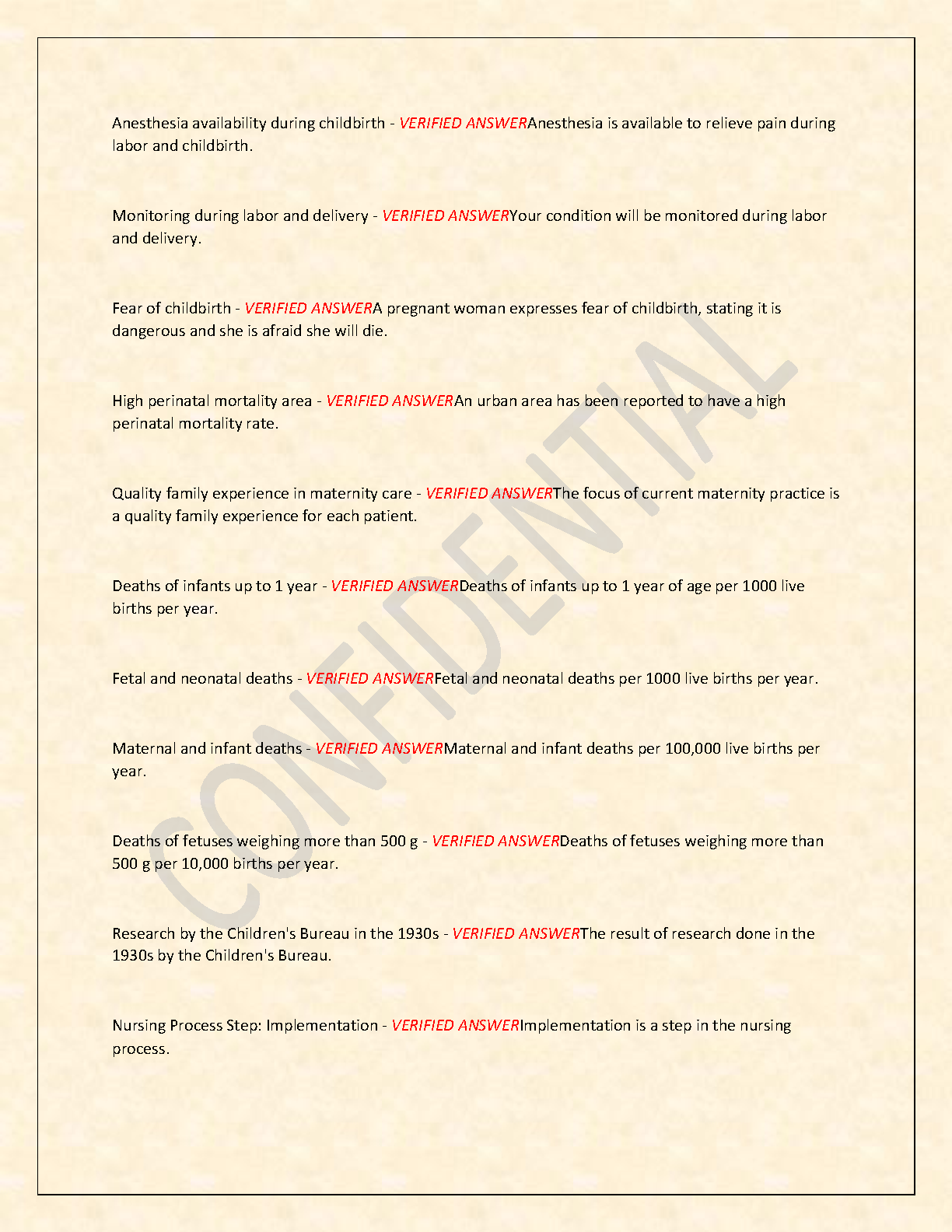 Maternity & Pediatric Nursing Test Bank 5e 2026/27 Study Guide