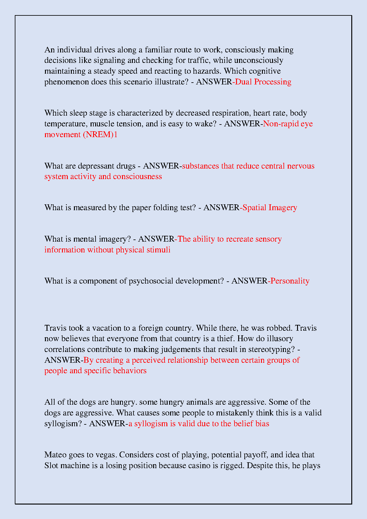 WGU D570 Cognitive Psychology Study Guide & Exam Prep IMG-3
