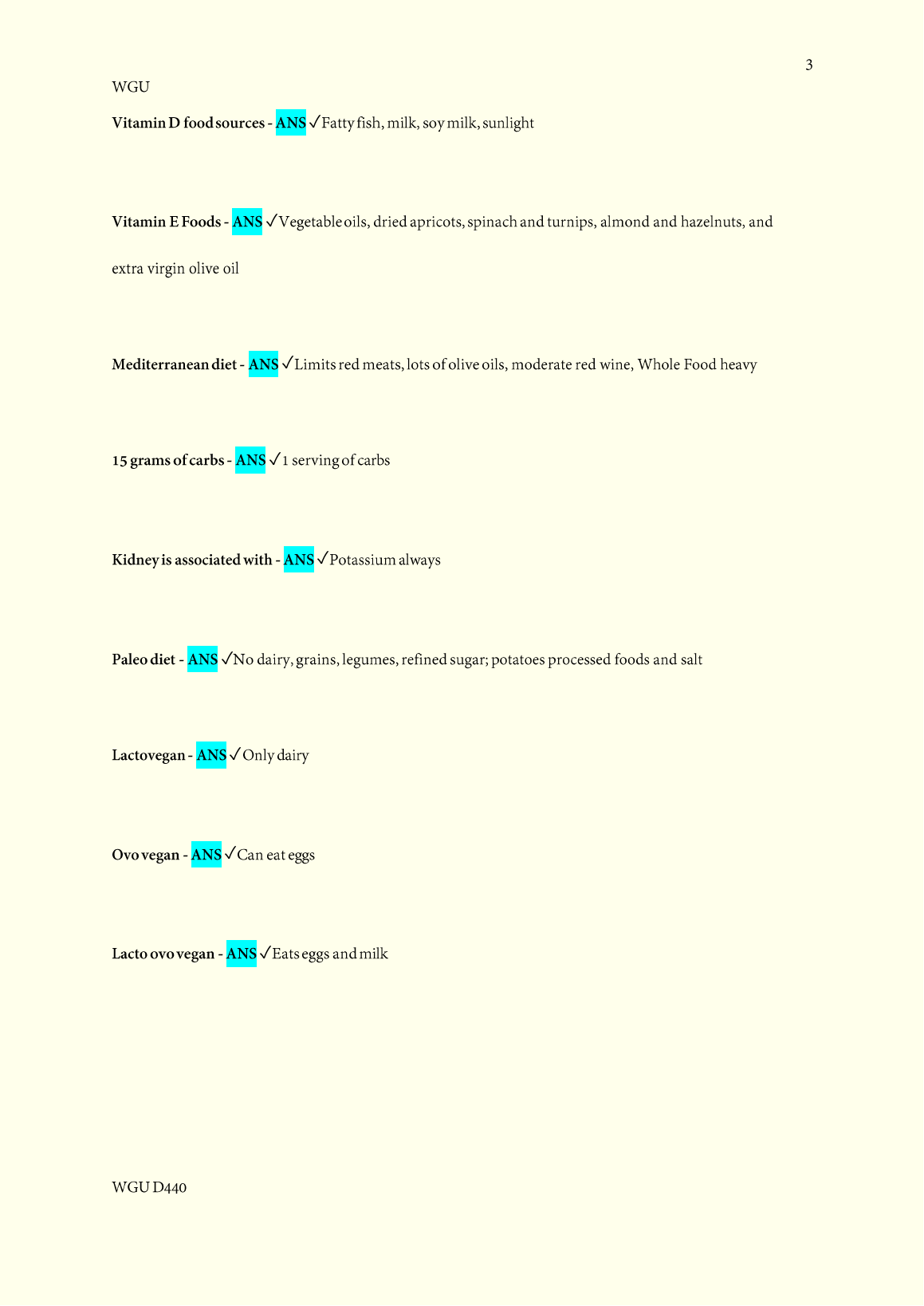 WGU D440 Nutrition Objective Assessment Answers 2025 IMG-1