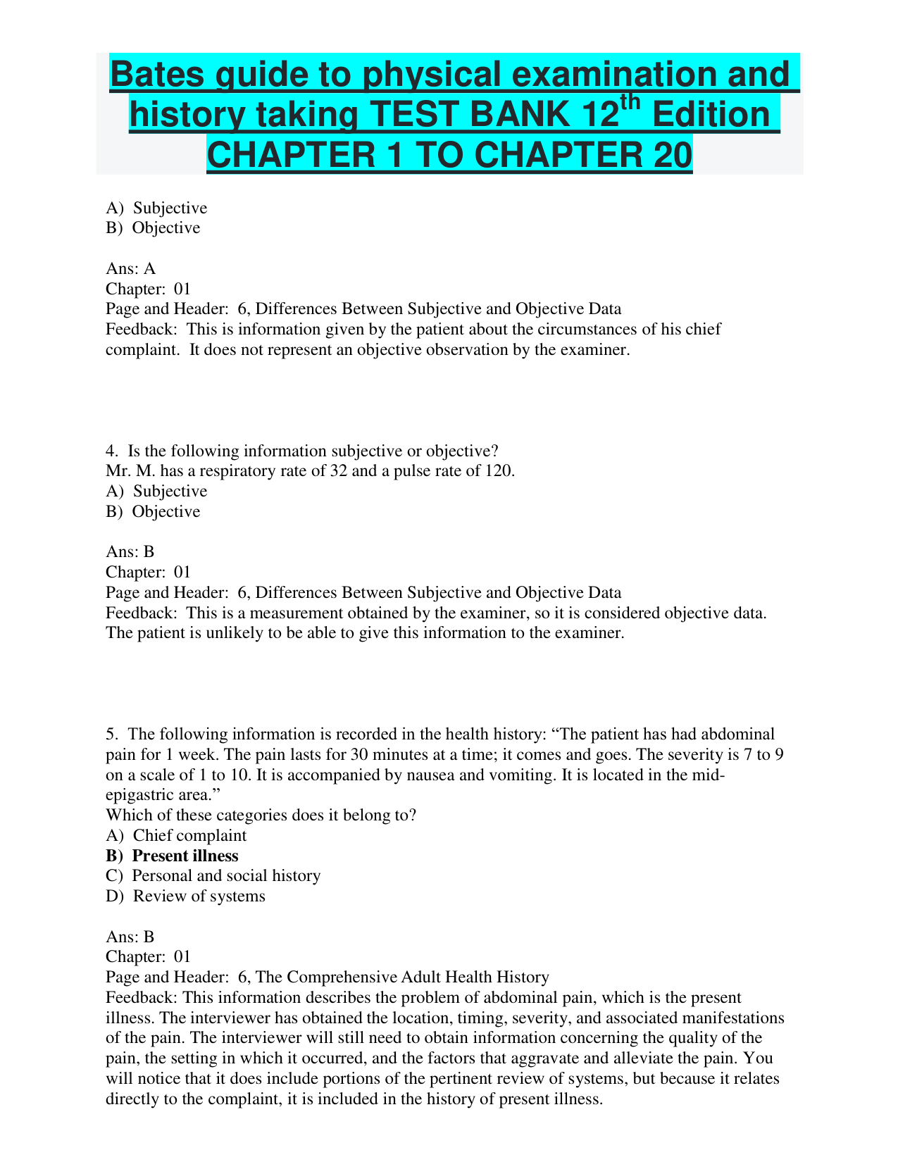 Bates’ Guide to Physical Examination and History Taking, 12E