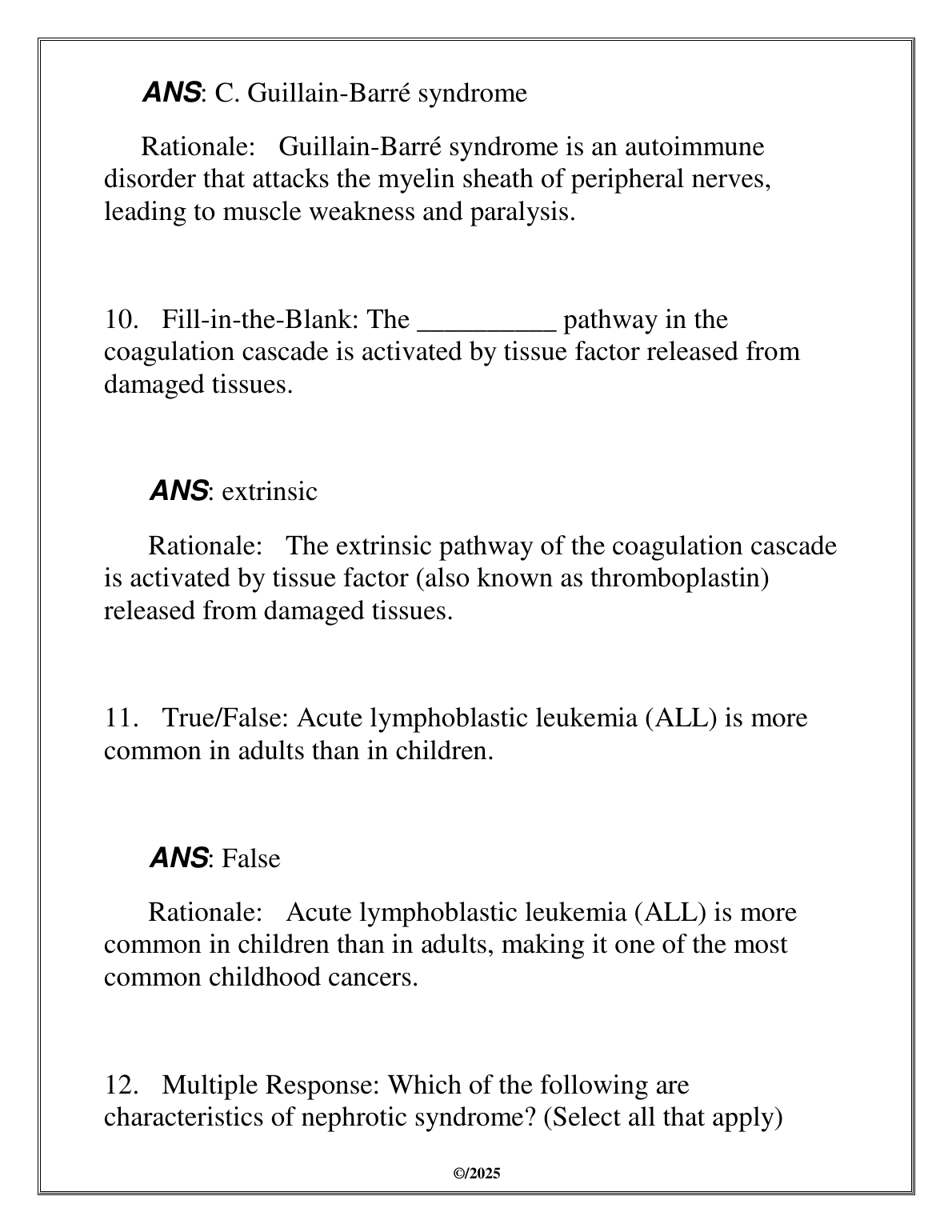 WGU NURS 2508 Pathophysiology FA Test Bank 2025 IMG-3