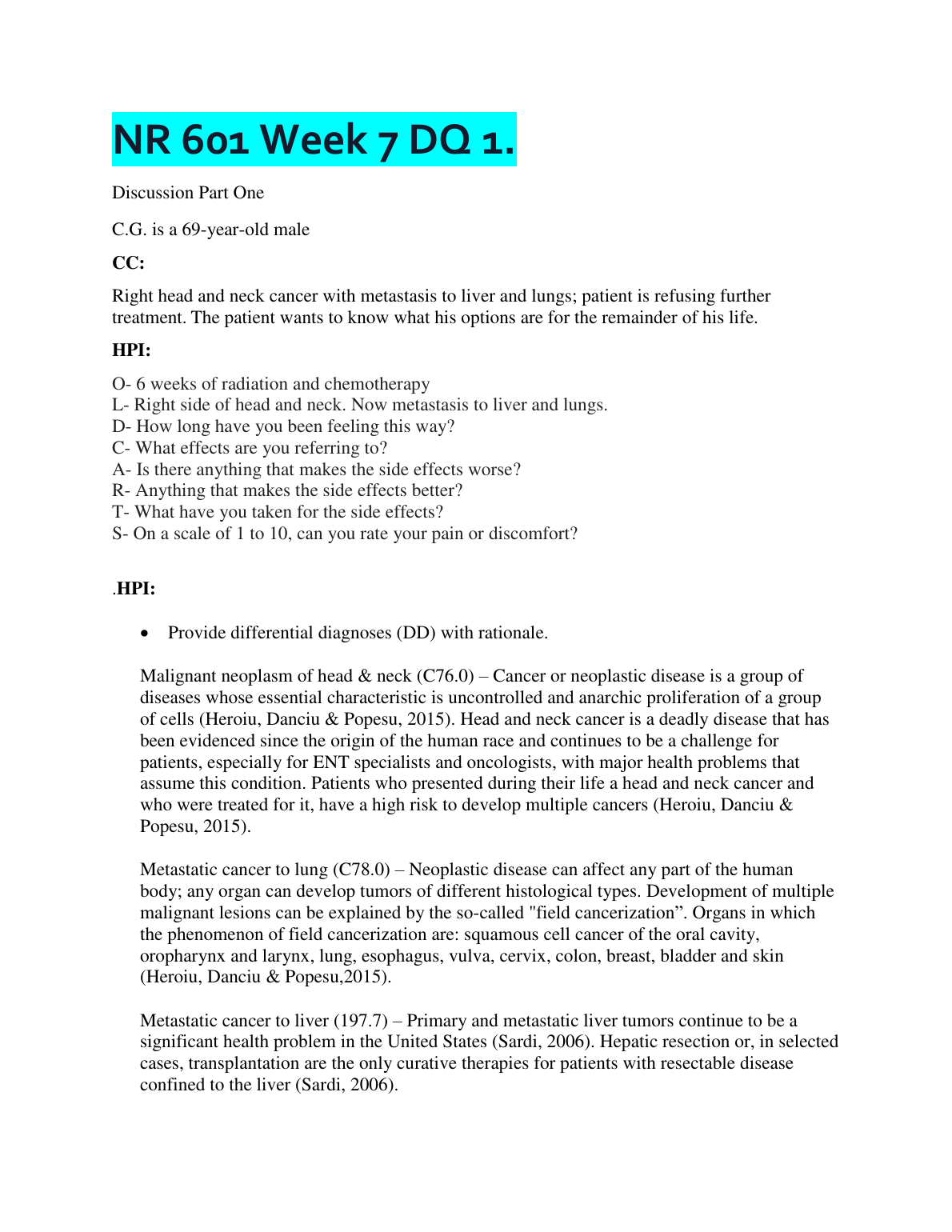 NR 601 Week 7 Discussion Solutions 2023 Updated Nursing Notes IMG-1