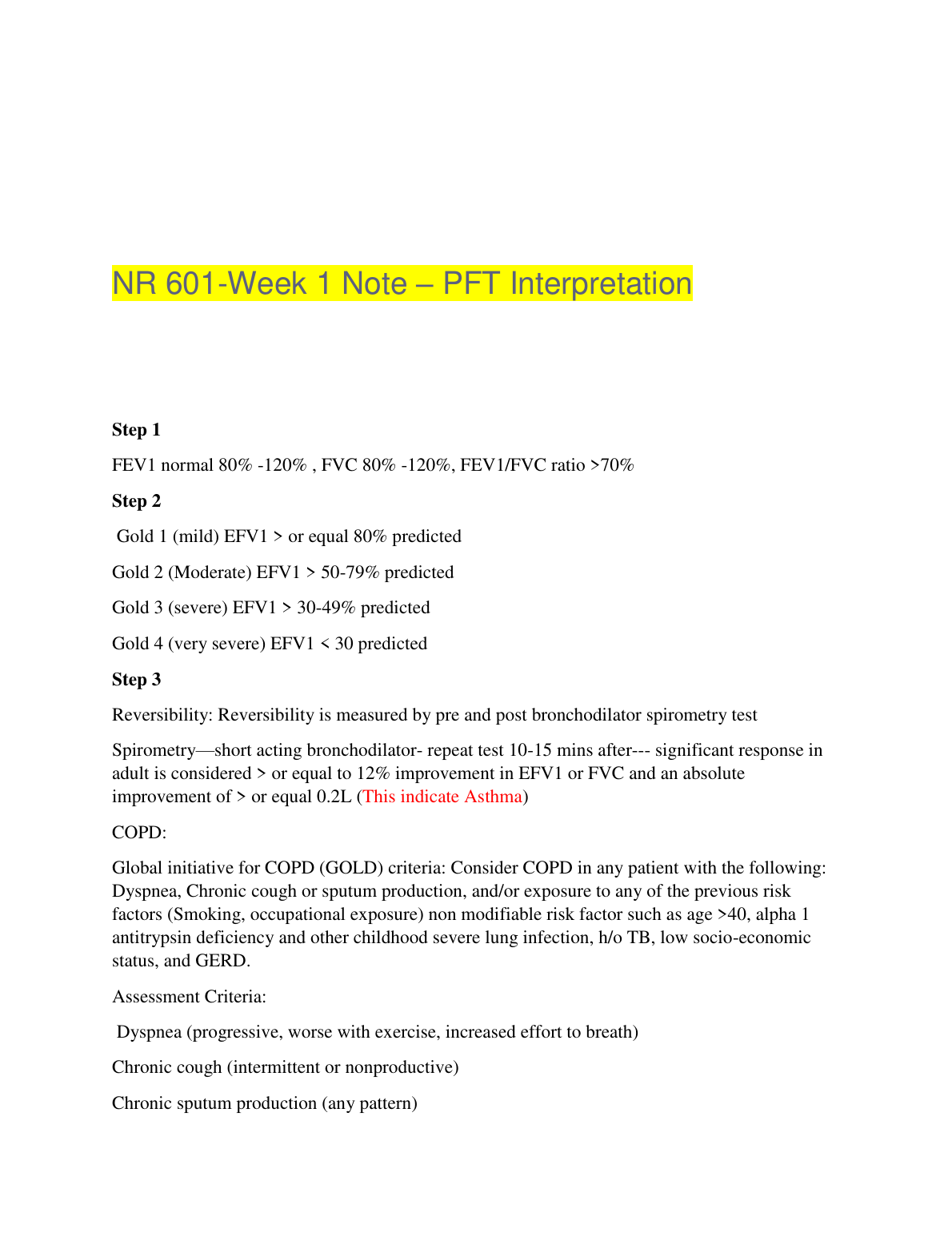 NR 601 PFT Interpretation and COPD Staging Notes IMG-1