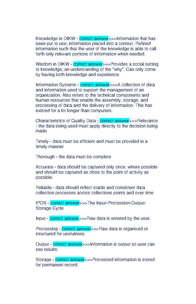 WGU D322 Intro to IT Study Guide 2025