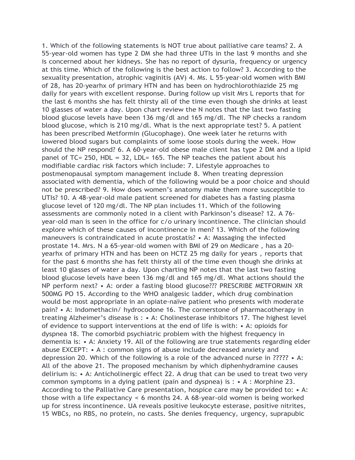 NR 601 Final Exam Study Guide Questions And Answers