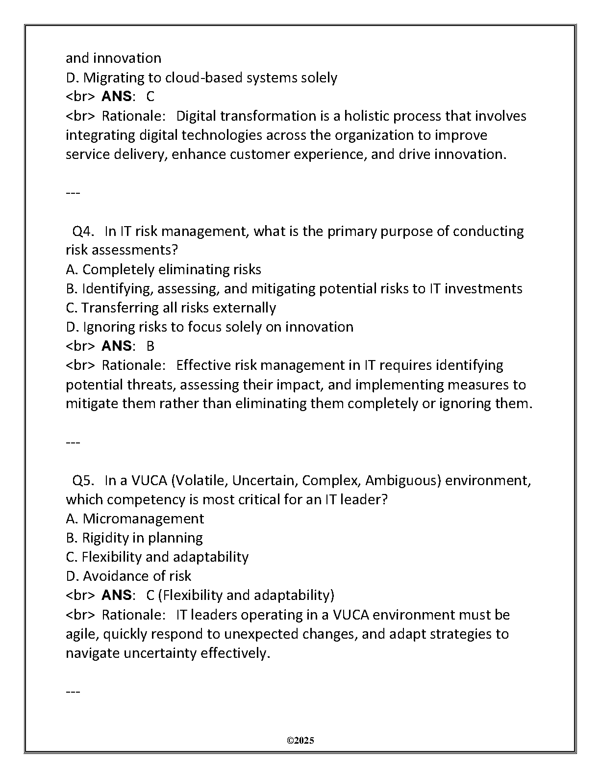 WGU D370 IT Leadership Final Exam Review and Study Guide IMG-3