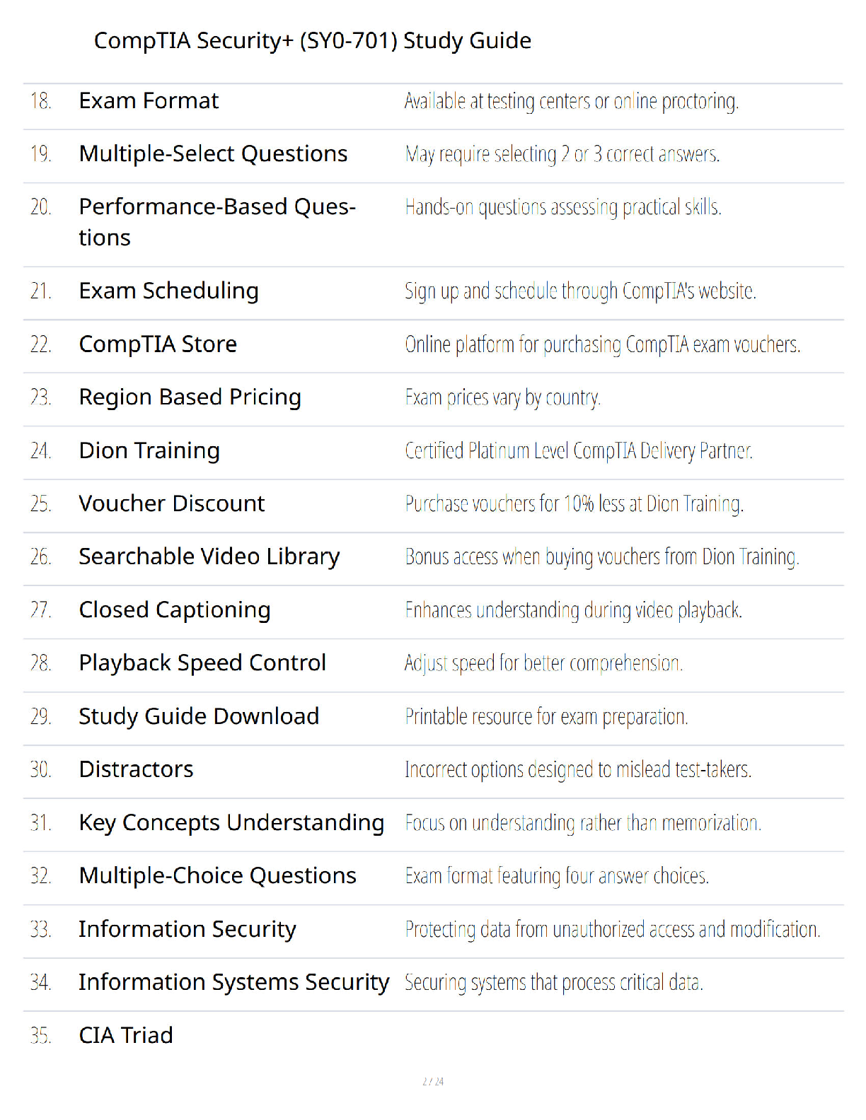 CompTIA Security+ SY0-701 Study Guide with Verified Q&A for Exam Prep 2024
