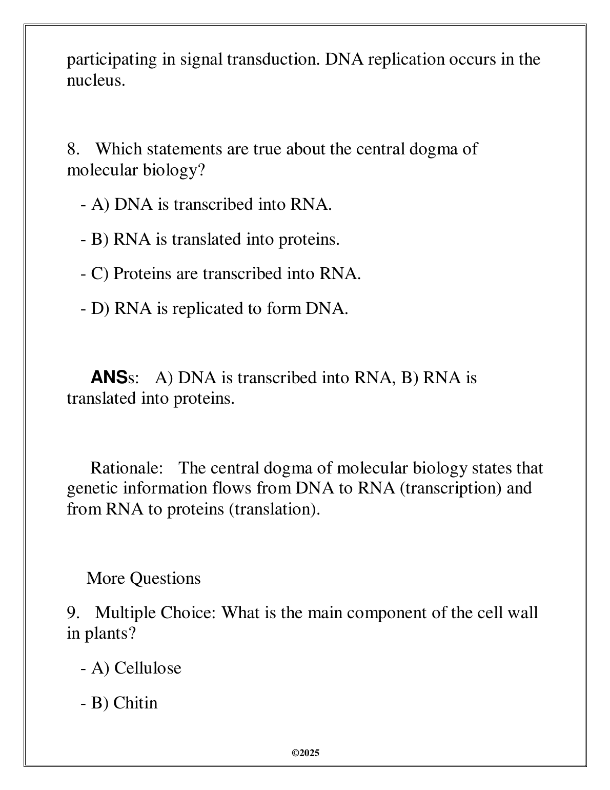 WGU BIO 1010 Intro to Bio Test Bank & FA Review
