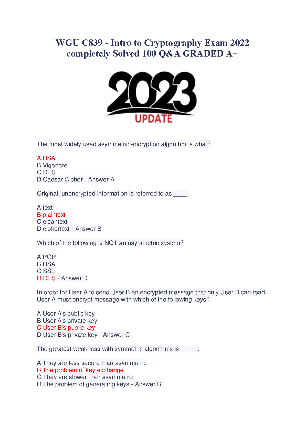 WGU C839 Crypto Exam Guide IMG-1