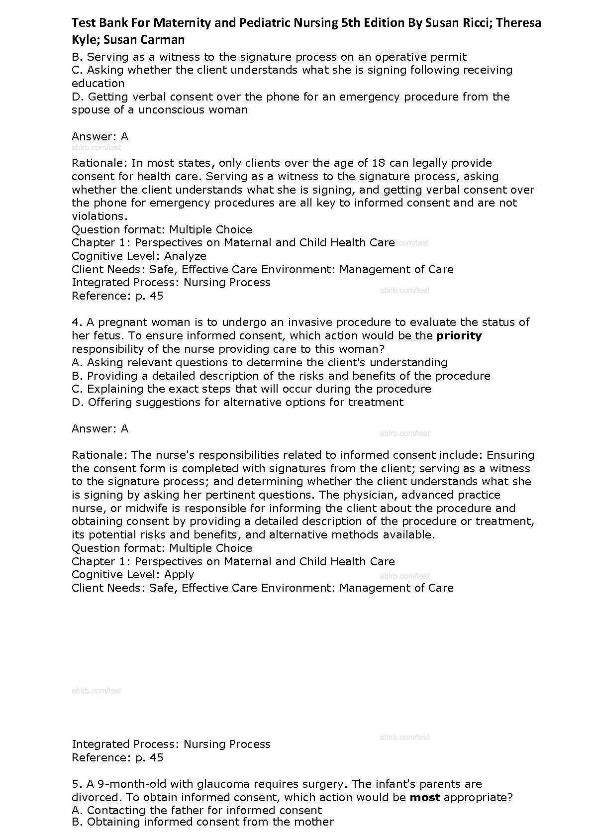 Ricci Kyle Maternity Nursing Test Bank 2026/27 IMG-3