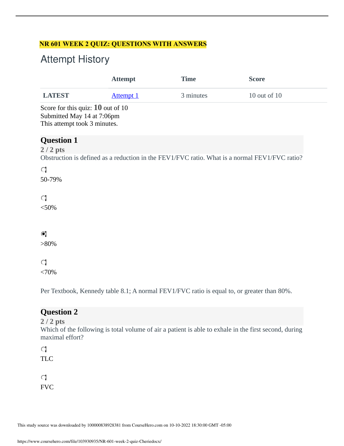 NR 601 Week 2 Quiz Questions and Verified Answers IMG-1