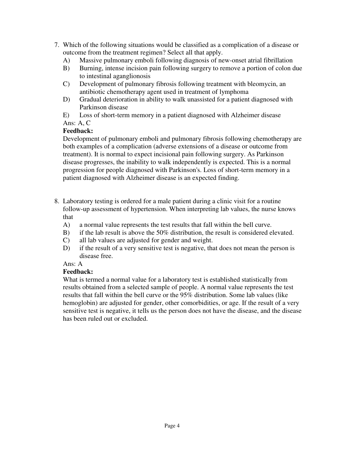 Porths Pathophysiology 10e Test Bank Answers 2026/27