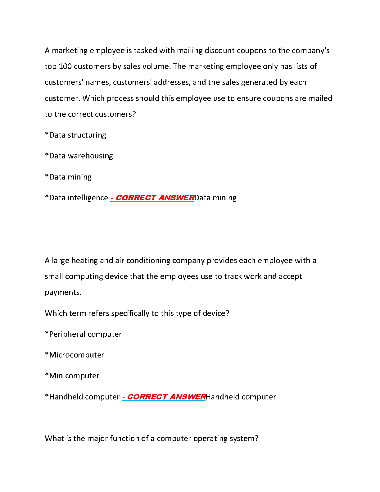 WGU D075 Data Management OA Test Bank 2025/26 Answers