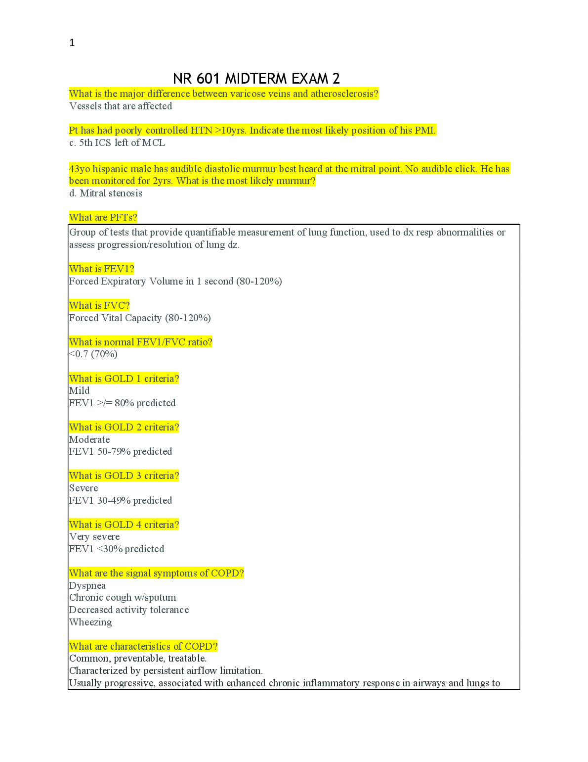 NR 601 Midterm Exam 2 Verified Answers 2023/2024