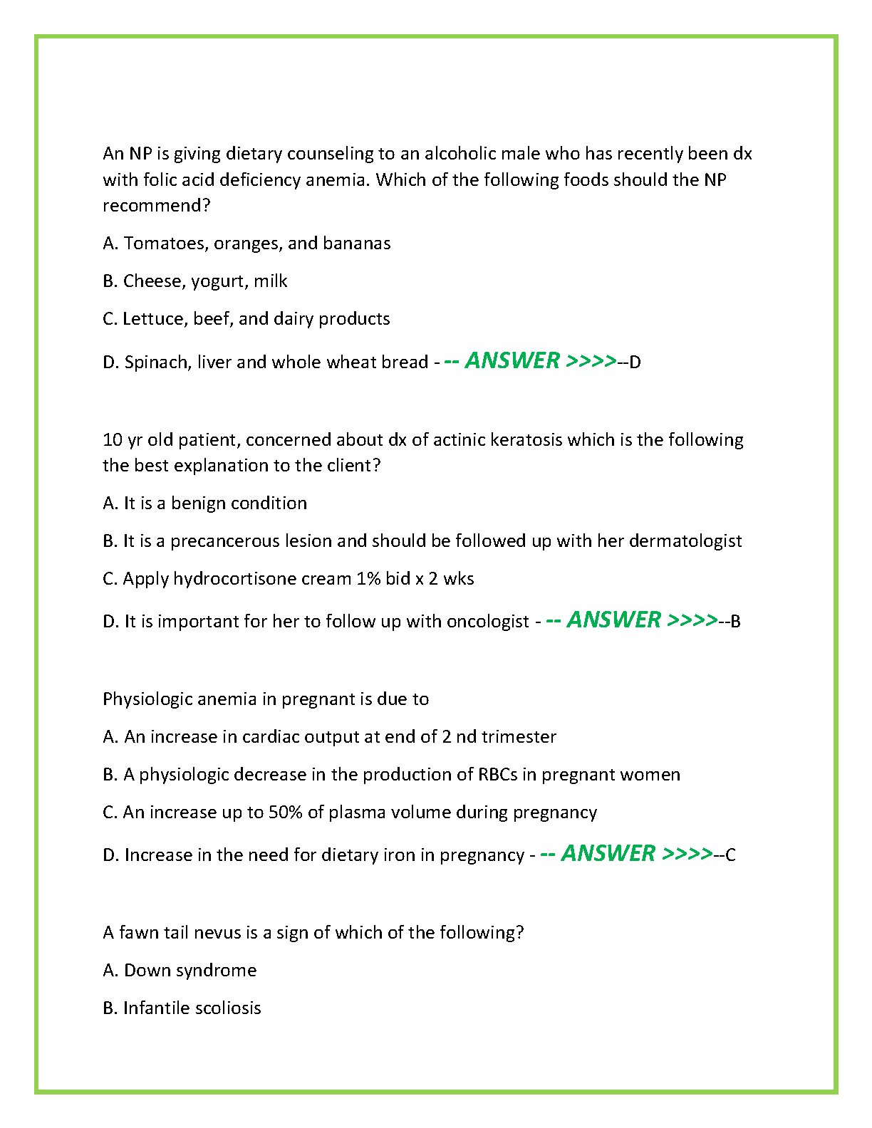 FNP Exam 1 Review Questions: Leik Style Board Prep 2026/27 IMG-3