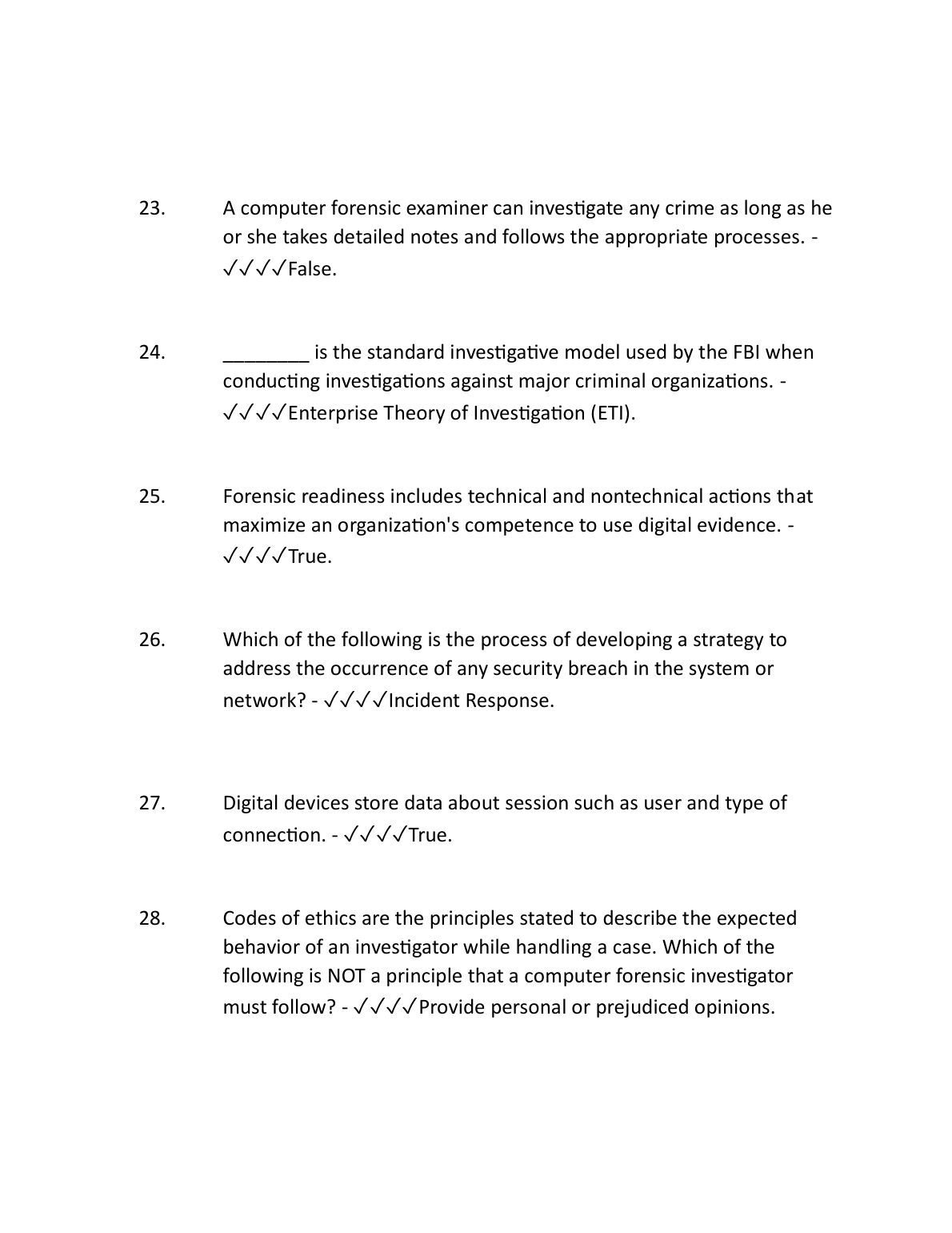 WGU C702 CHFI OA Exam Test Bank 2024 Verified Questions Answers