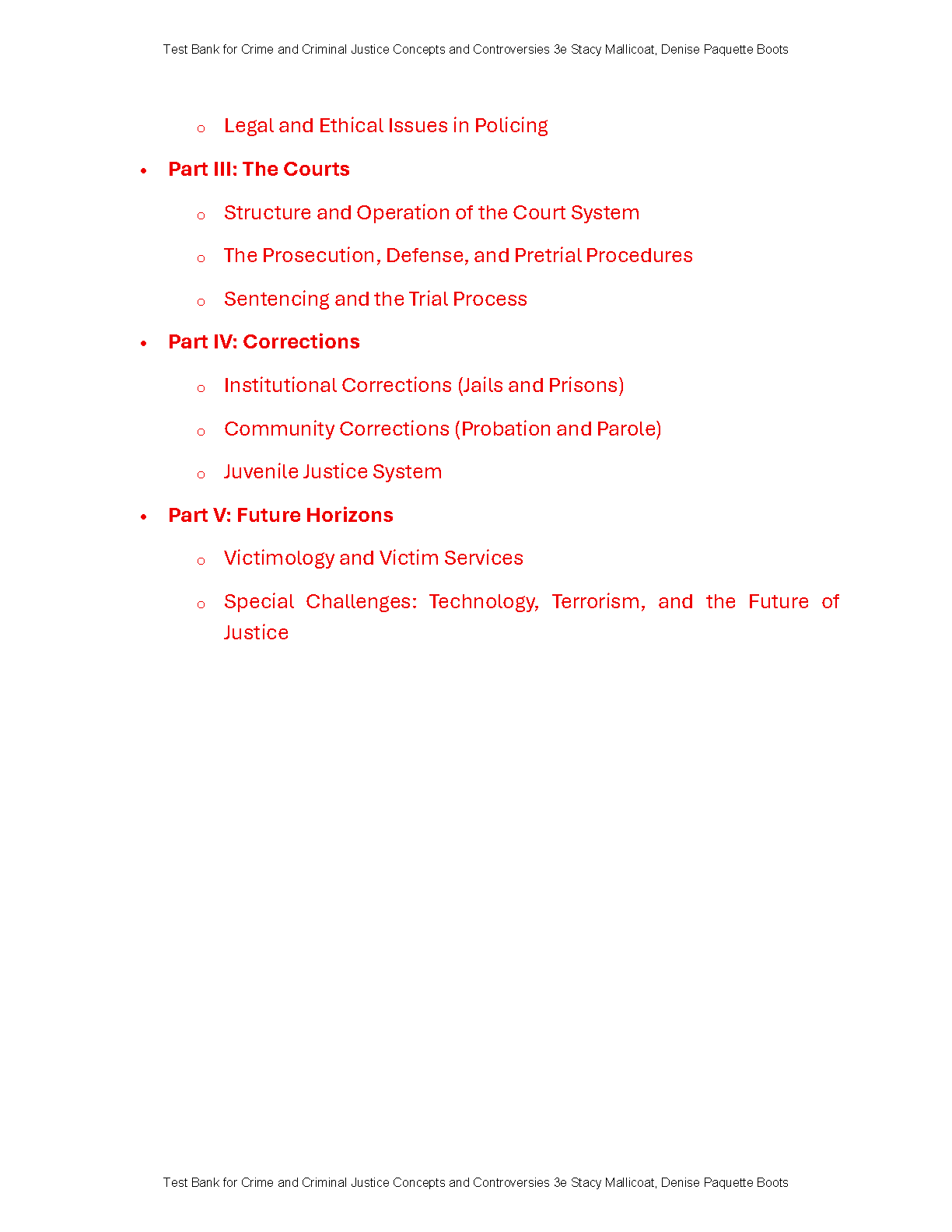 Crime & Criminal Justice Test Bank 3rd Ed Mallicoat Boots IMG-3