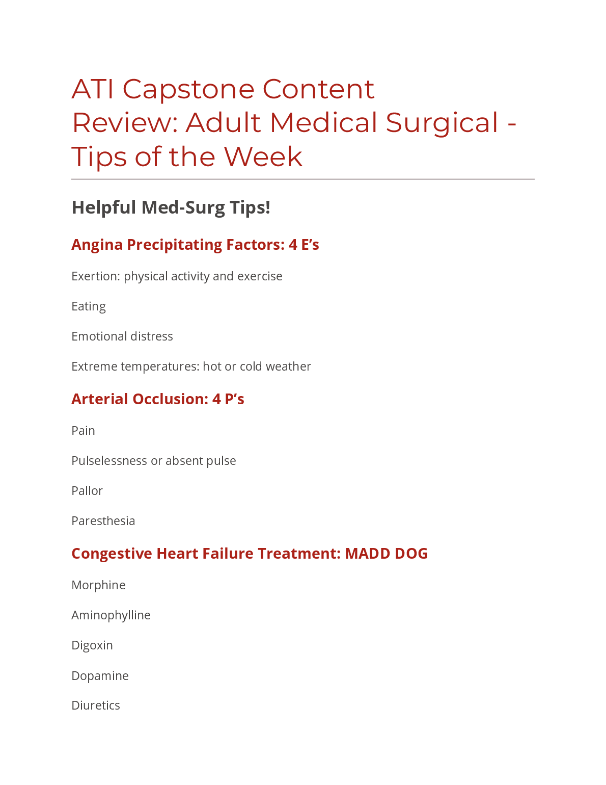 ATI Capstone Med-Surg Study Guide 2026/27 Tips