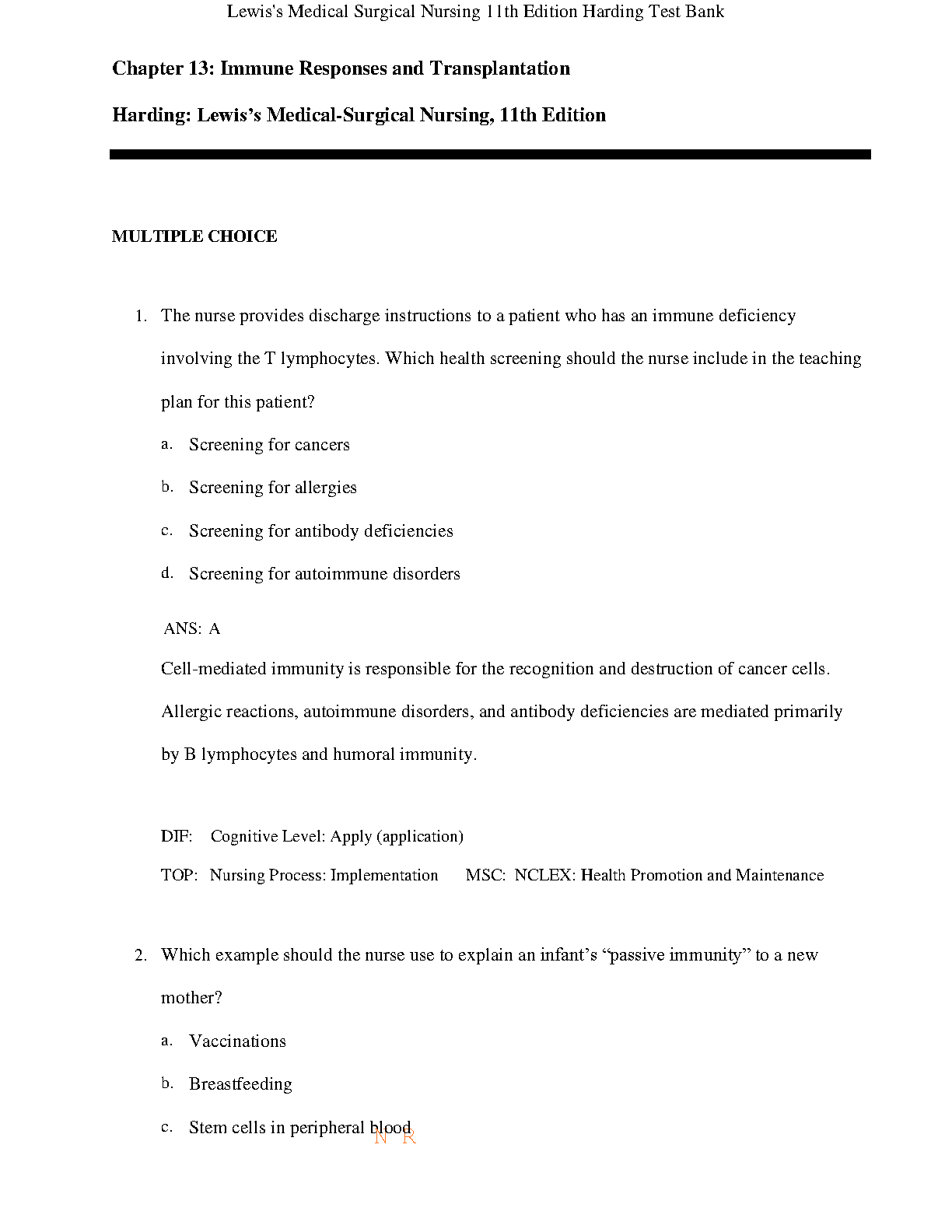 Medical-Surg Nursing 11e Test Bank 2026/27 | Ace Exams