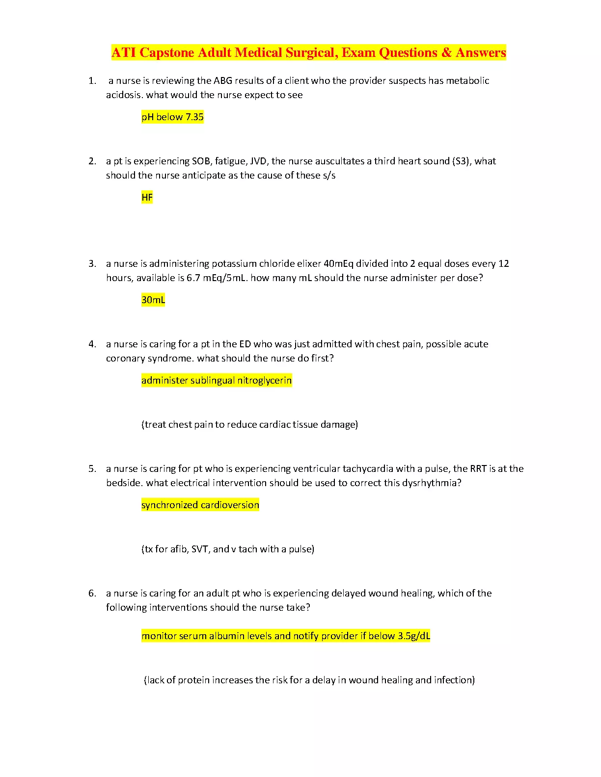 ATI Capstone Med Surg Q&A 2026/2027 Practice Guide IMG-1
