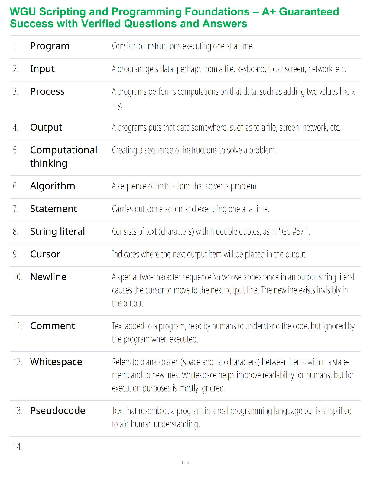 WGU C173 Test Bank 2025: Scripting & Programming Answers IMG-1