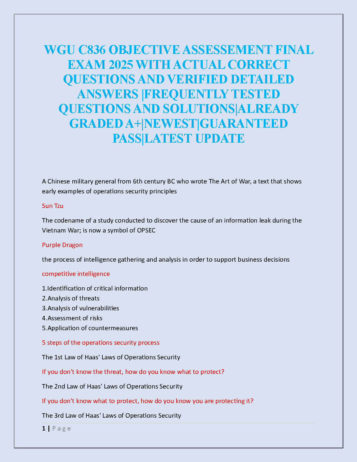 WGU C836 Info Sec Final Exam Study Guide & Questions IMG-1