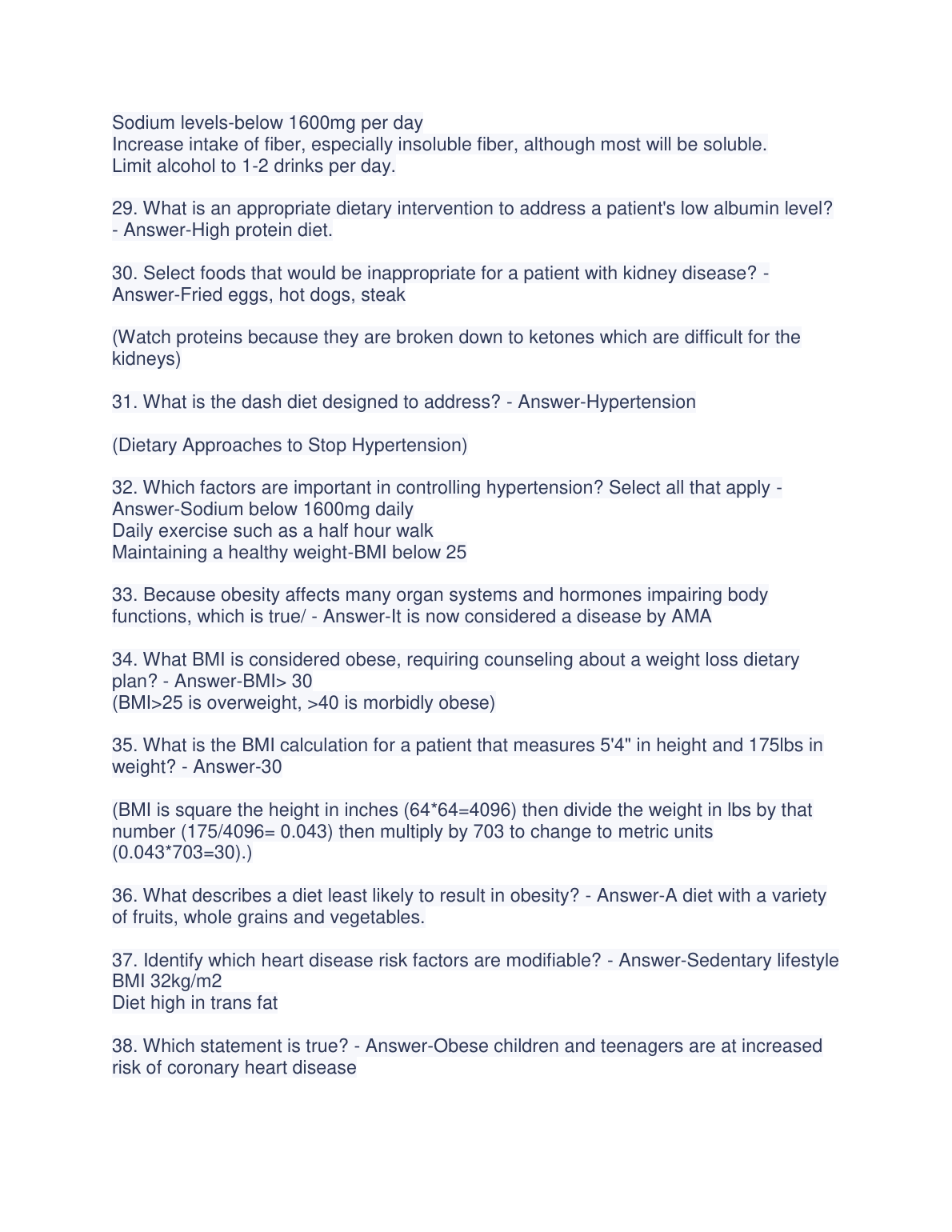 WGU C787 Nutrition Exam Review Questions 2023 A+ Solutions IMG-1