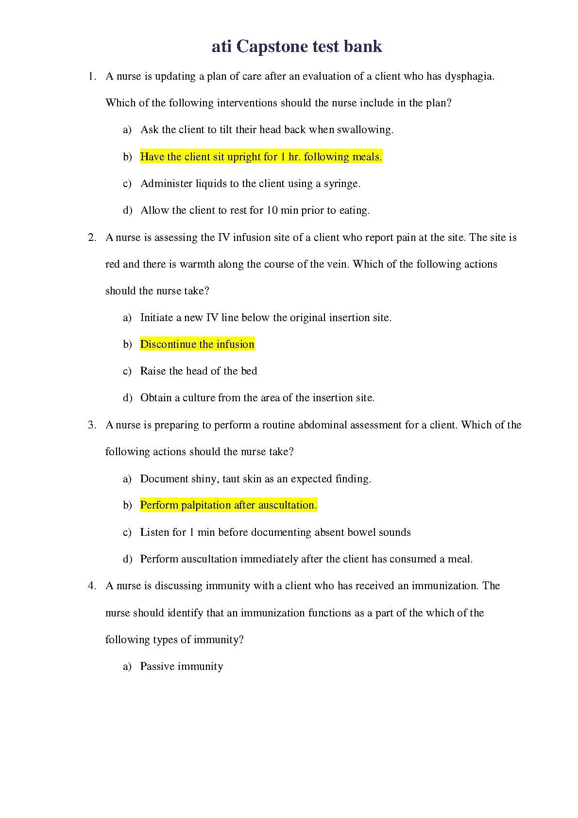 Nursing ATI Capstone Test Bank 2026/27 IMG-1