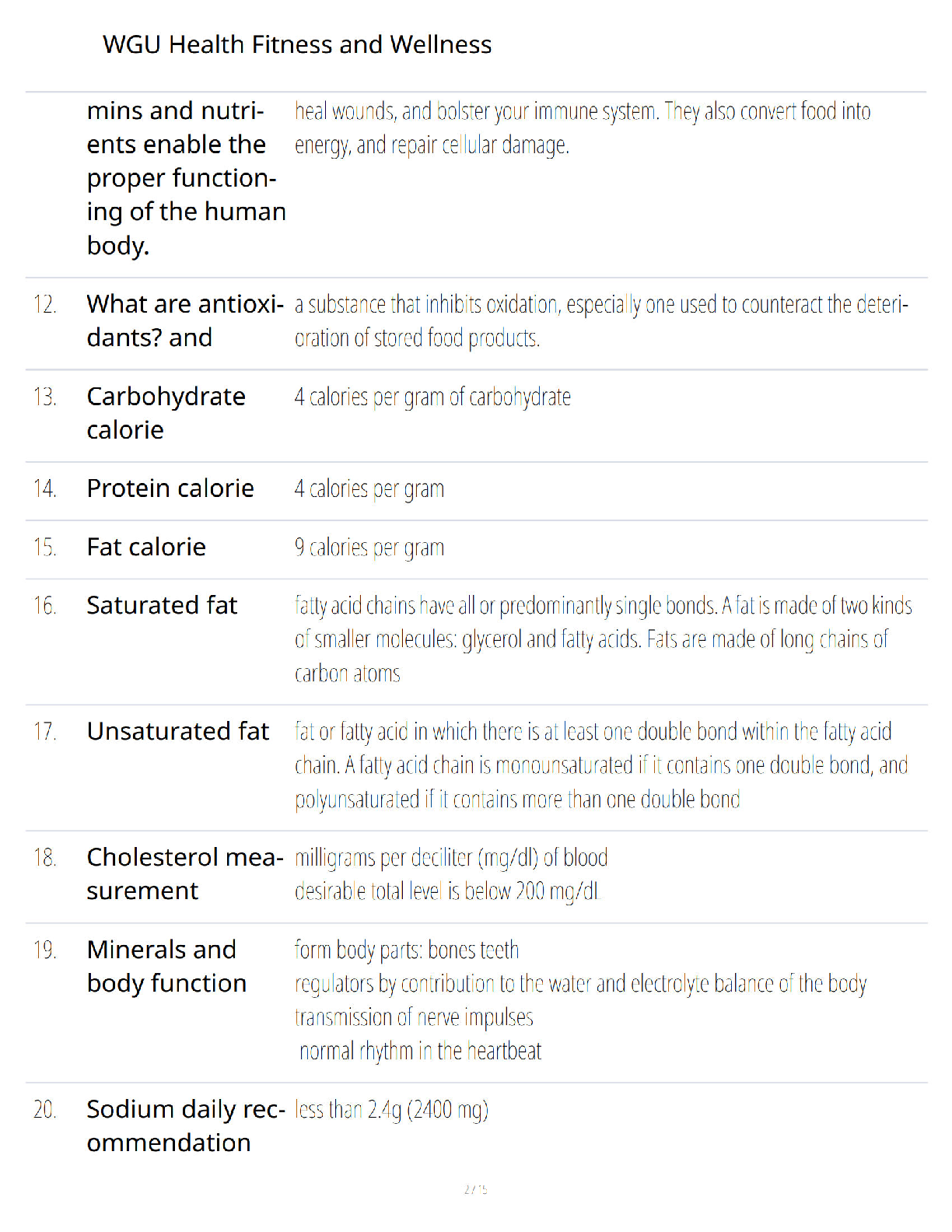 WGU Health Fitness Wellness Study Guide 2025 2026