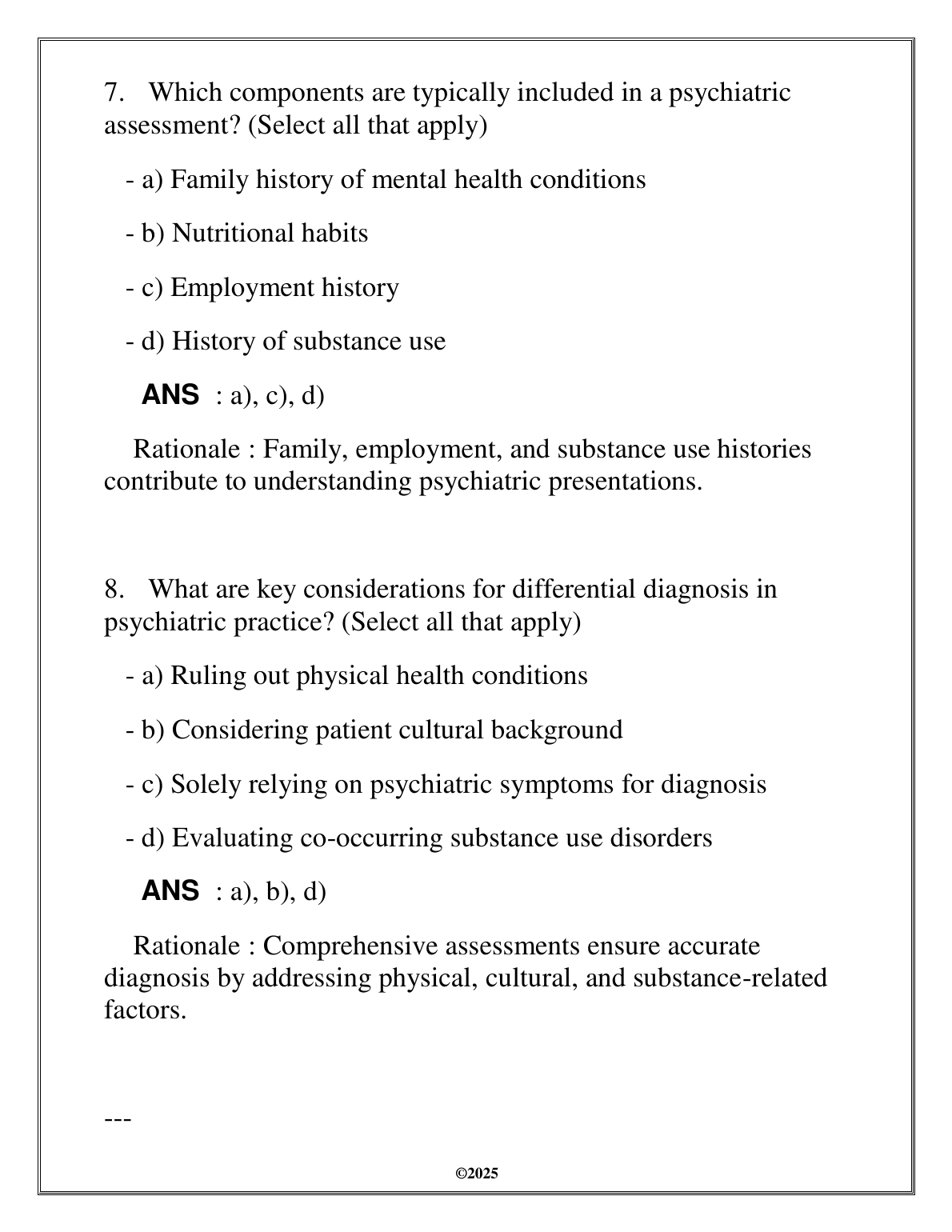 NURS 6437 Assessment Diagnosis PMHNP Exam Review 2025 IMG-1