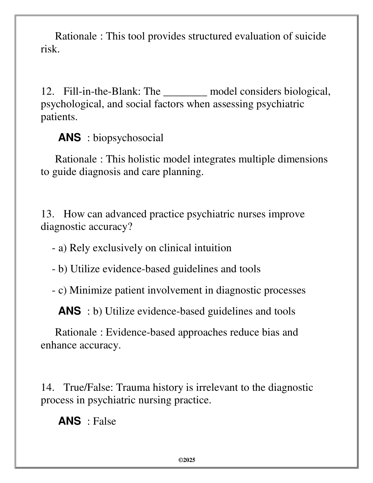 NURS 6437 Assessment Diagnosis PMHNP Exam Review 2025 IMG-3