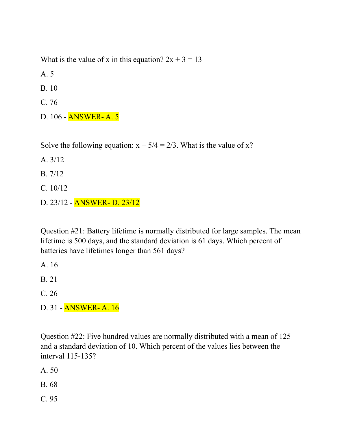 WGU C784 Applied Healthcare Statistics Test Bank 2024