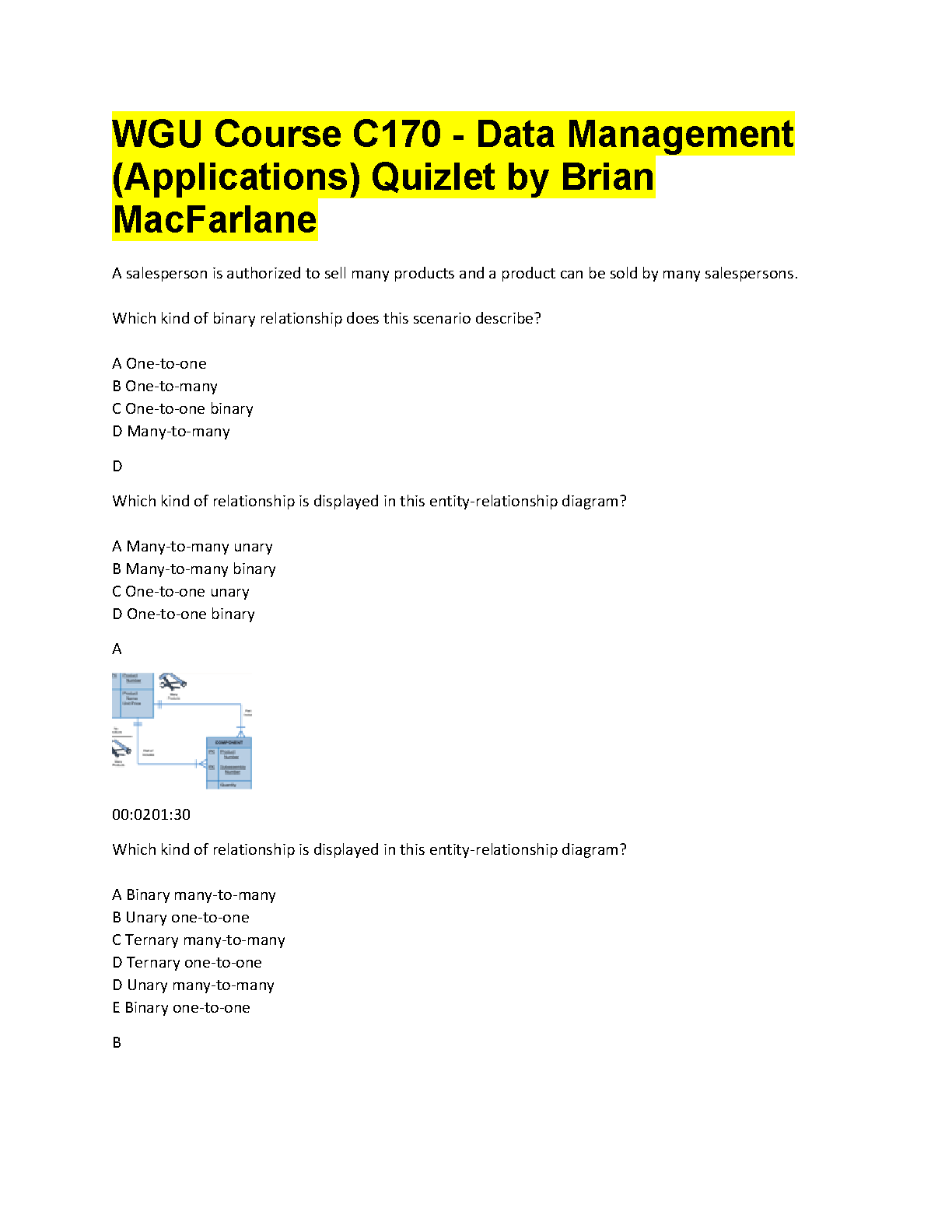 WGU C170 Data Management Test Bank 2025/26 with Solutions IMG-1