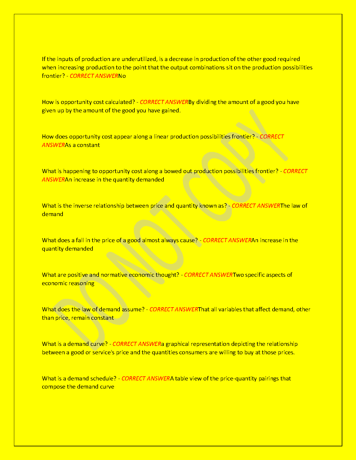 WGU D089 Principles of Economics Test Bank 2025/2026