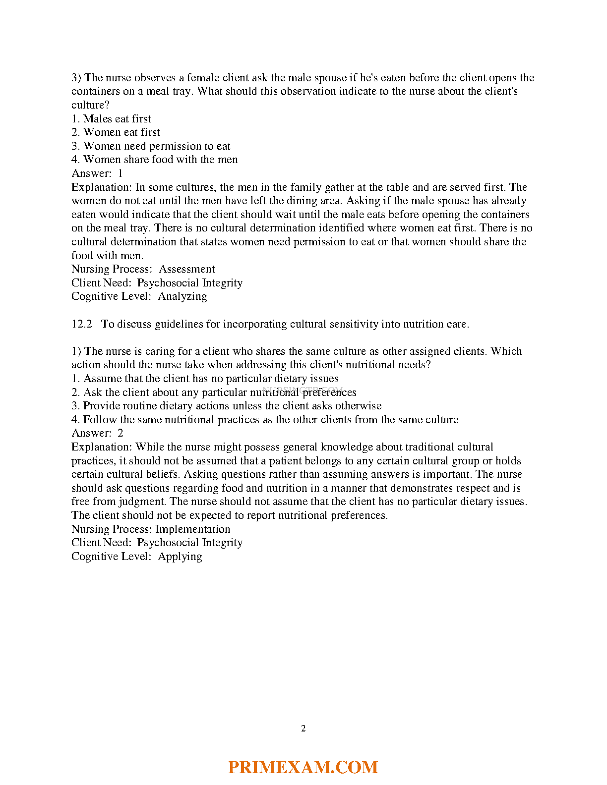 Nutrition and Diet Therapy for Nurses 2nd Edition TEST BANK IMG-1