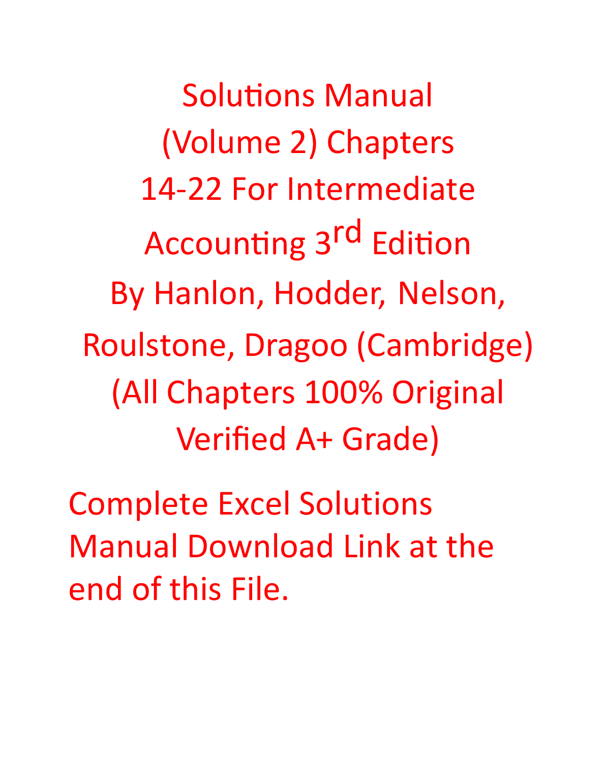 Intermediate Accounting, 3rd Edition, Volume 2