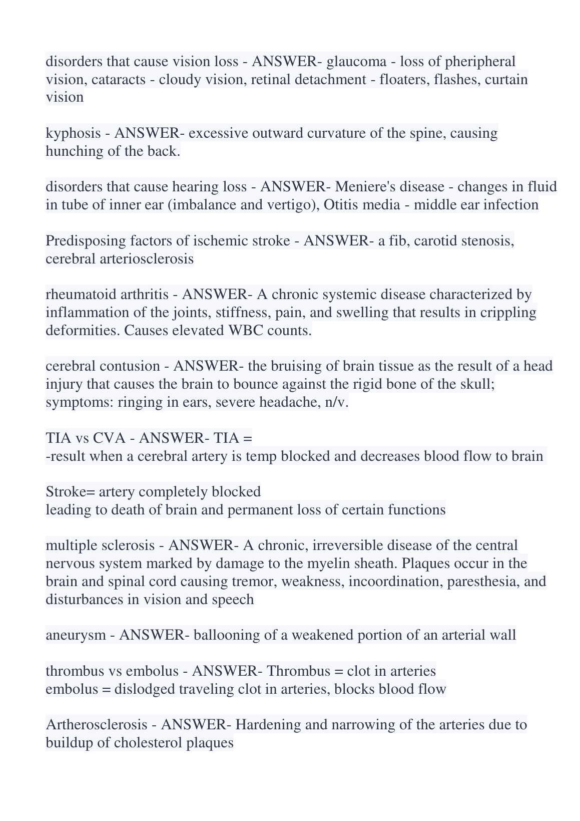 WGU D236 Pathophysiology Final Exam Test Bank
