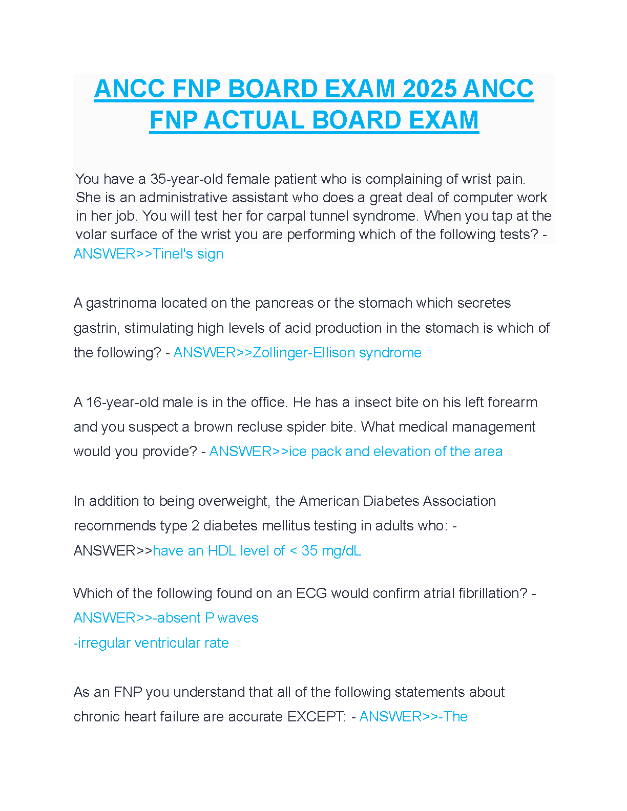 ANCC FNP Board Exam 2026/27 Prep Guide with Actual Questions IMG-1