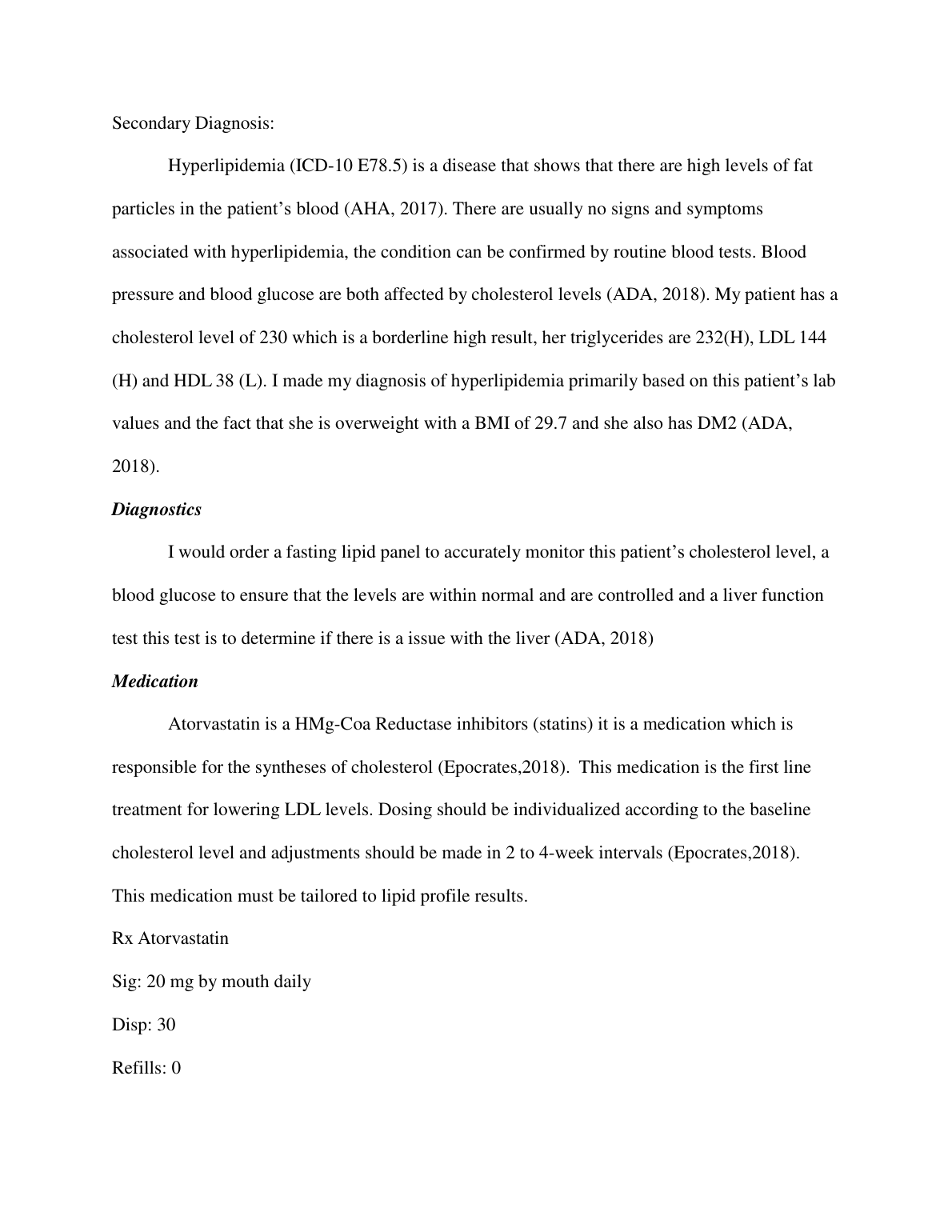 NR 601 Case Study Lucretia D 2023/2024 Solution