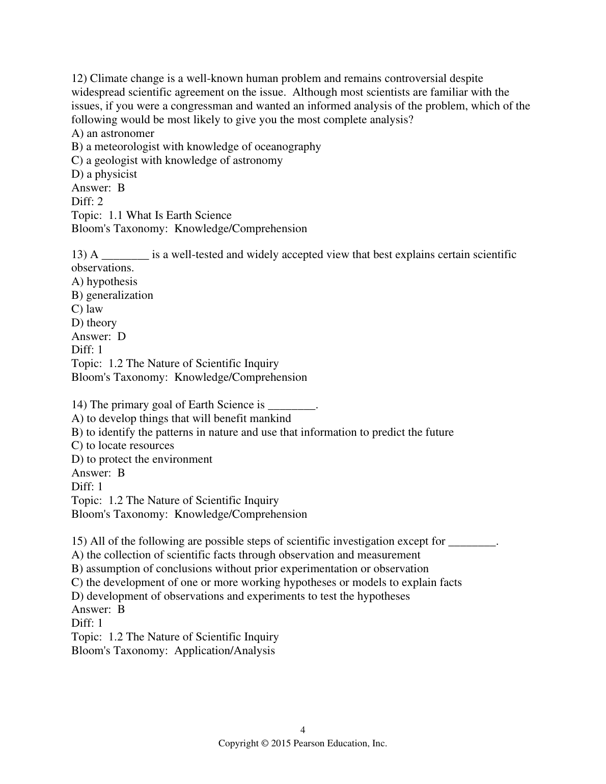 Earth Science 14th Edition TEST BANK IMG-1