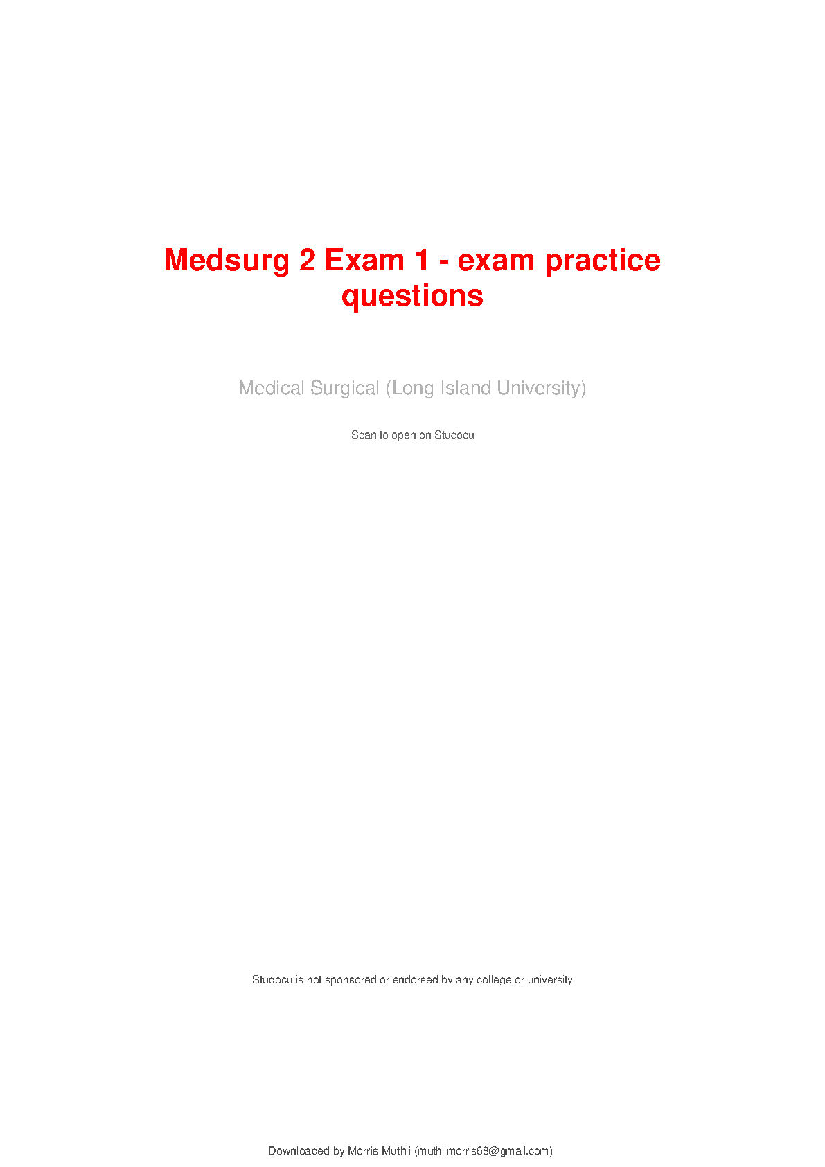 MedSurg Test Bank 2026/27 Lewis 12e Exam 1 Questions IMG-1