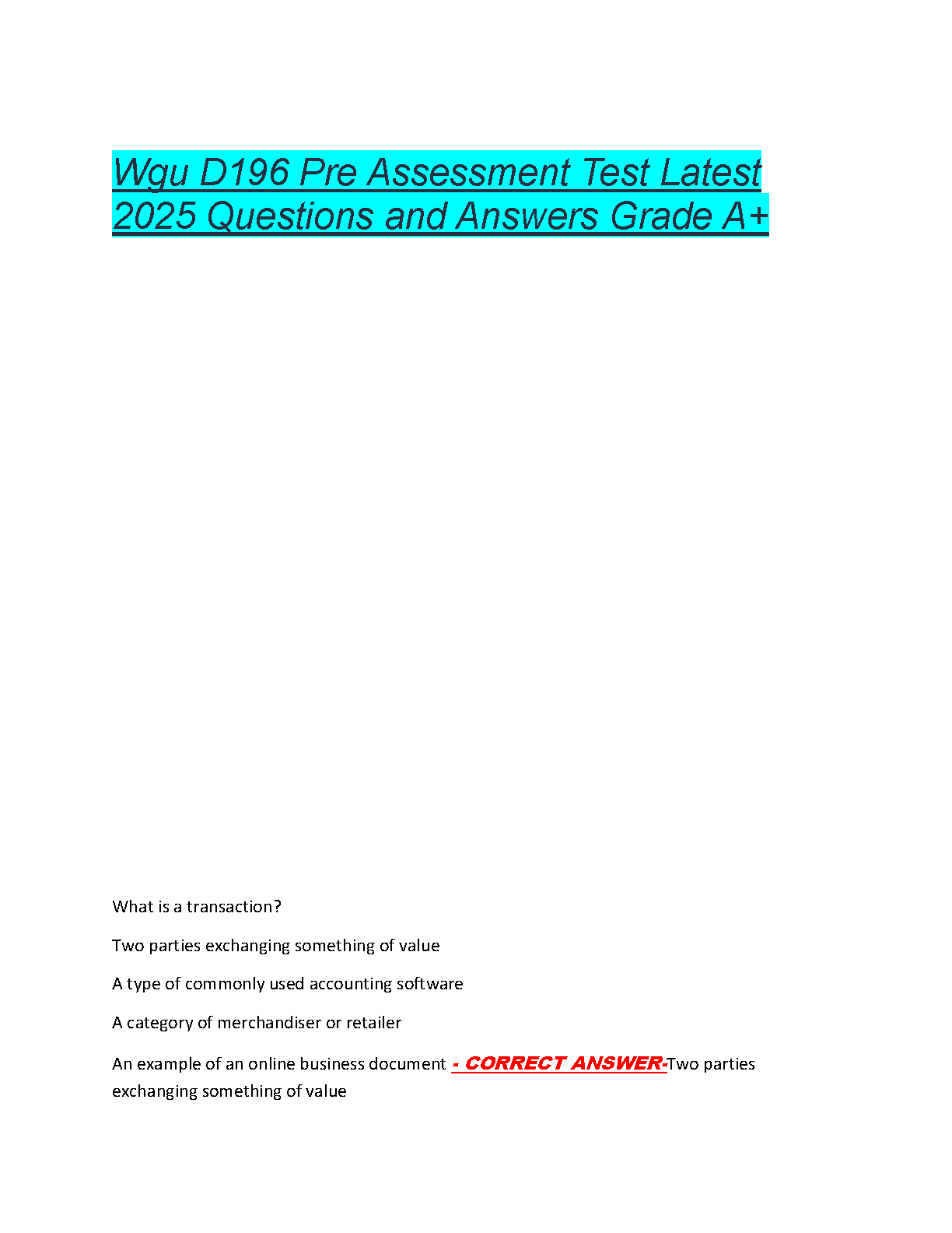 WGU D196 Pre-Assessment 2025 Q&A Guide IMG-1