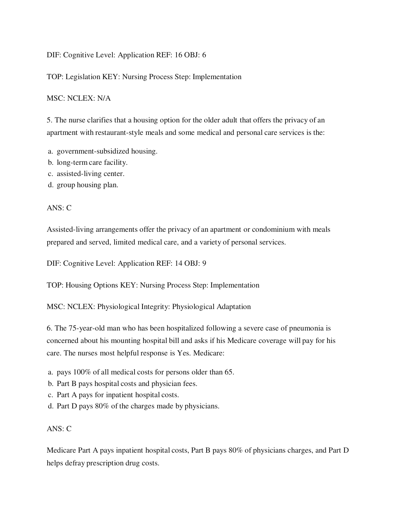 Gerontological Nursing 9th Edition TEST BANK IMG-3